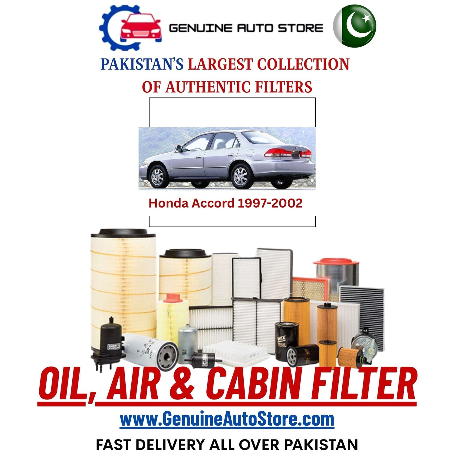 Genuine Honda Accord 1997–2002 Filters in Pakistan – Genuine Auto Store