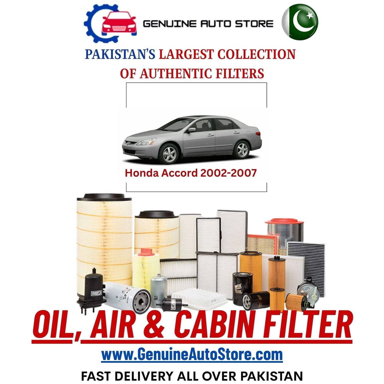 Genuine Honda Accord 2002–2007 Filters in Pakistan – Genuine Auto Store