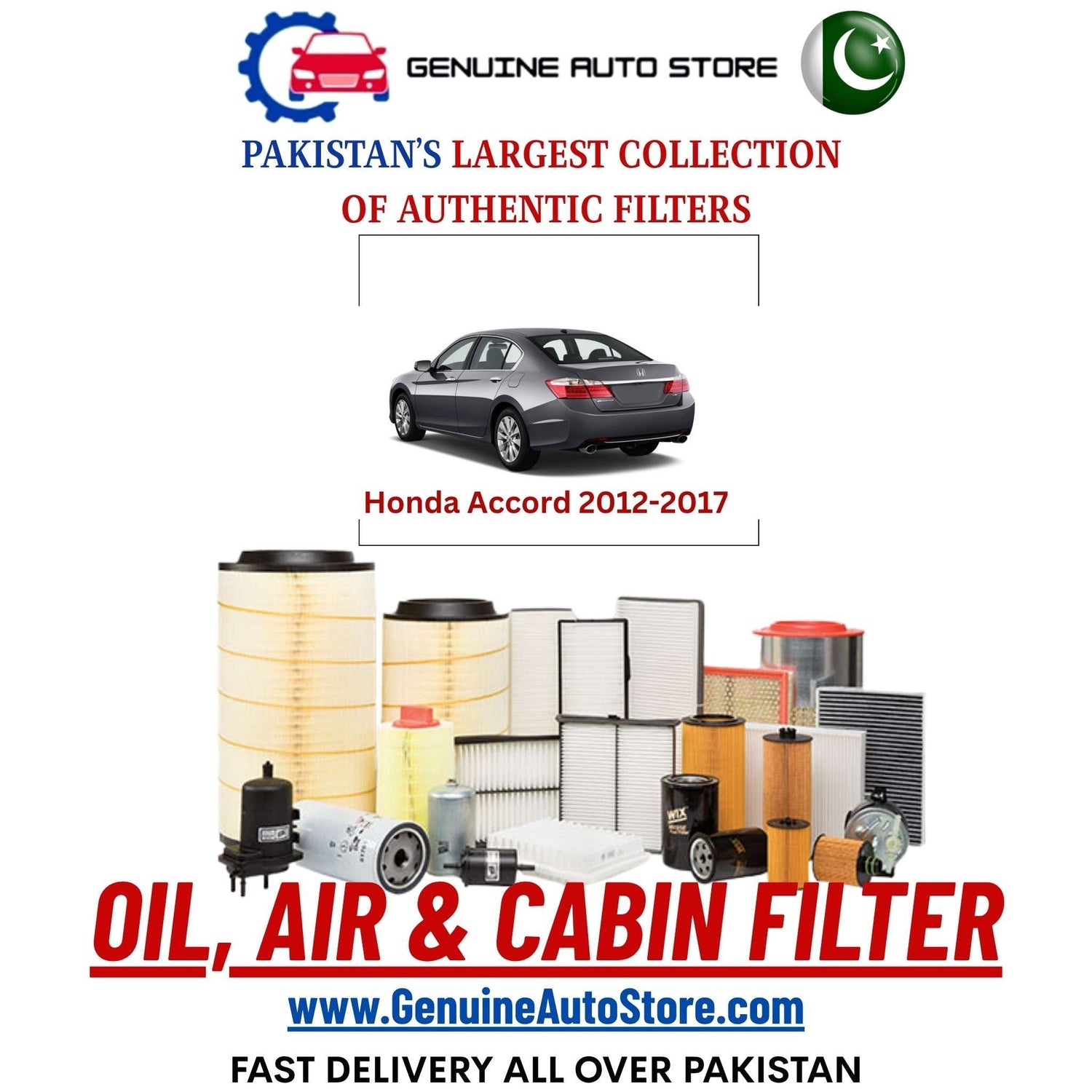 Genuine Honda Accord 2012–2017 Filters in Pakistan – Genuine Auto Store
