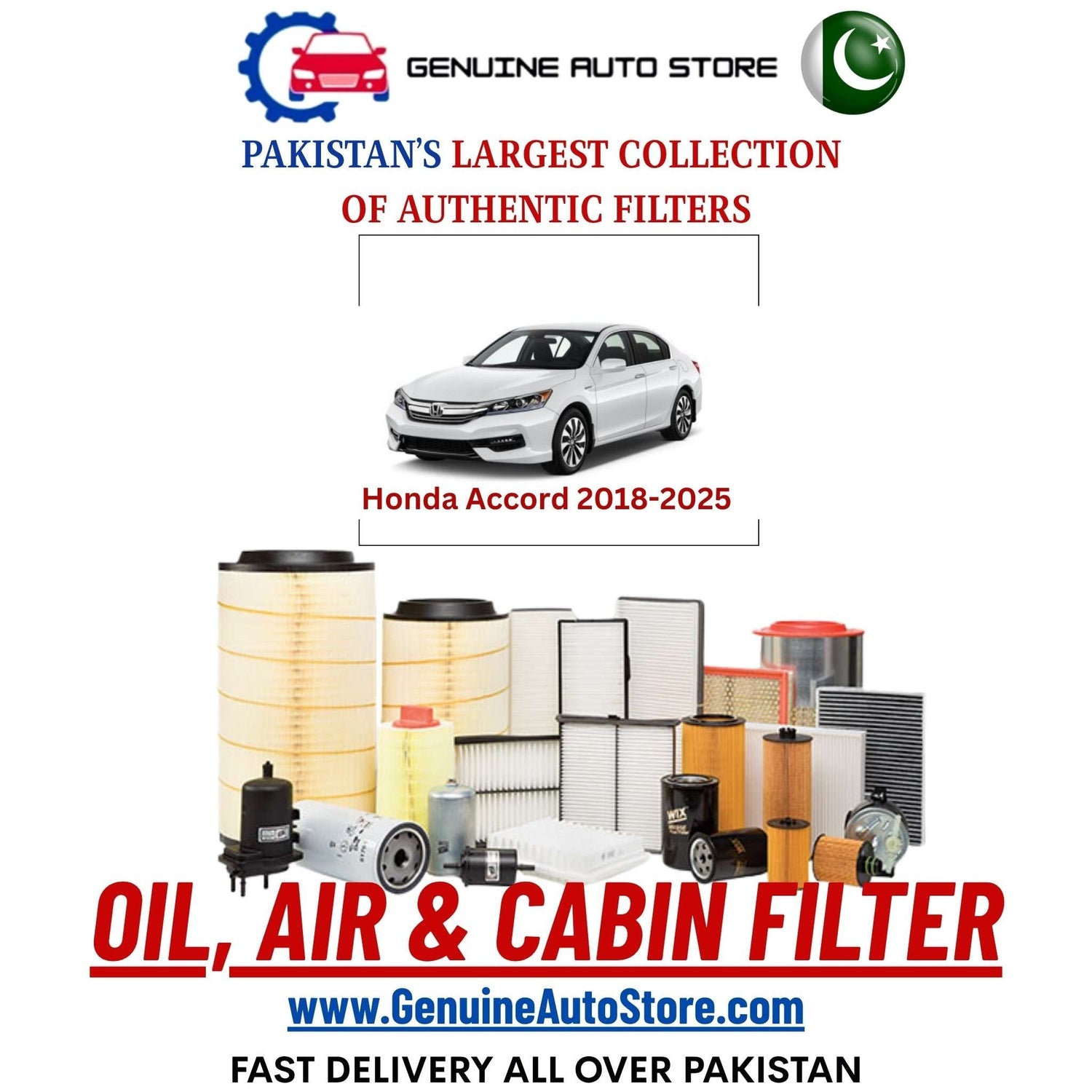 Genuine Honda Accord 2018–2025 Filters in Pakistan – Genuine Auto Store