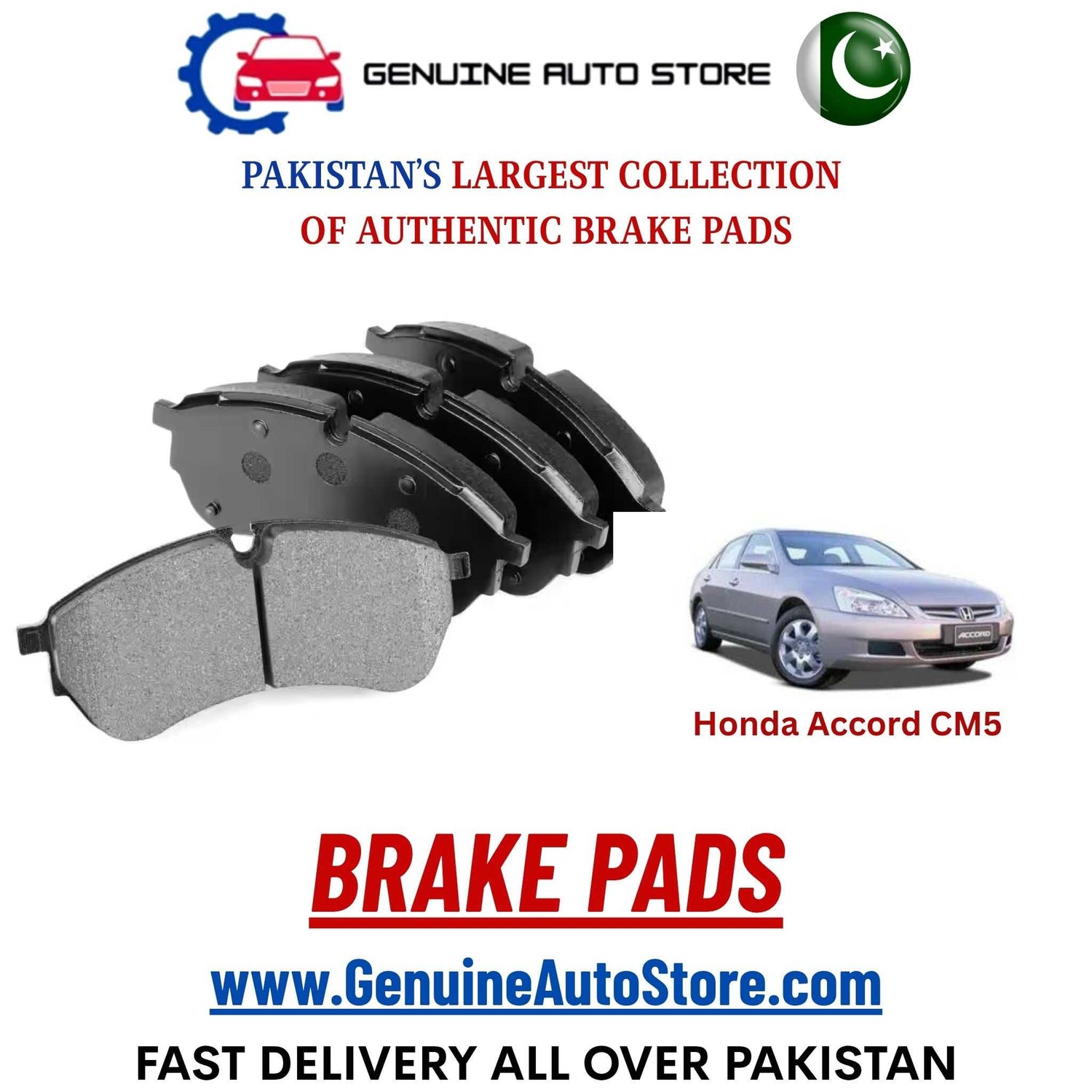 Genuine Honda Accord CM5 Brake Pads in Pakistan – Genuine Auto Store