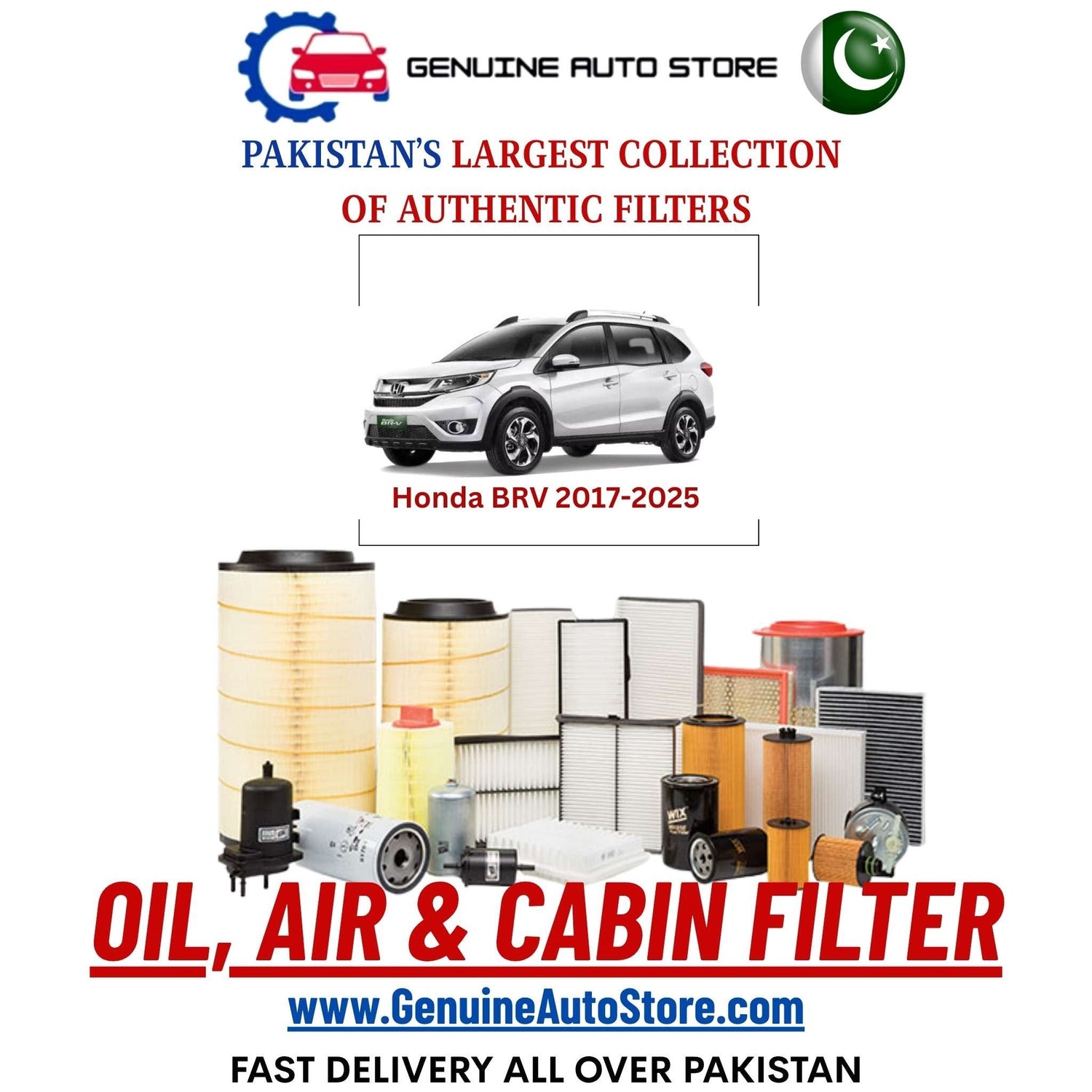 Genuine Honda BRV 2017–2025 Filters in Pakistan – Genuine Auto Store