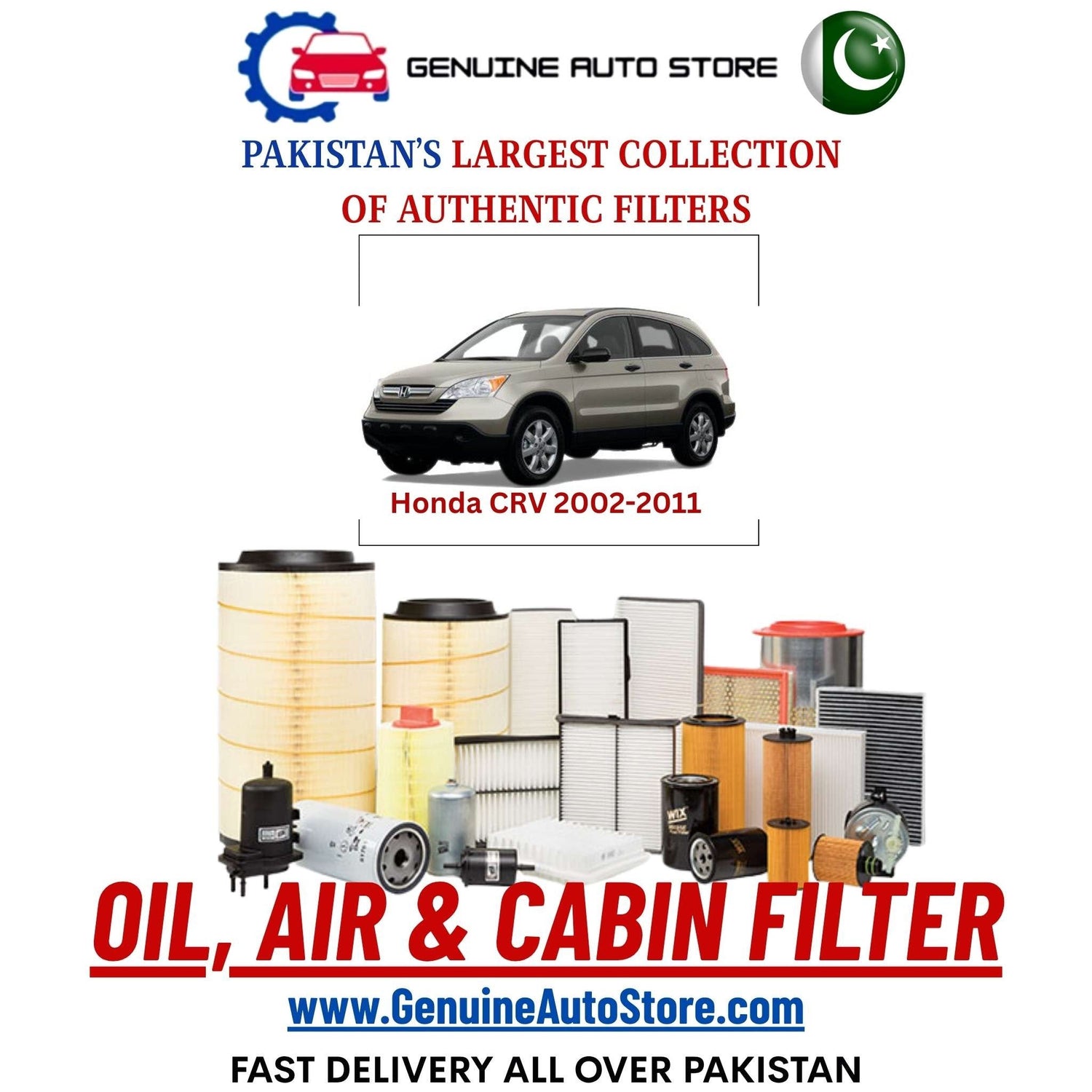 Genuine Honda CRV 2002–2011 Filters in Pakistan – Genuine Auto Store