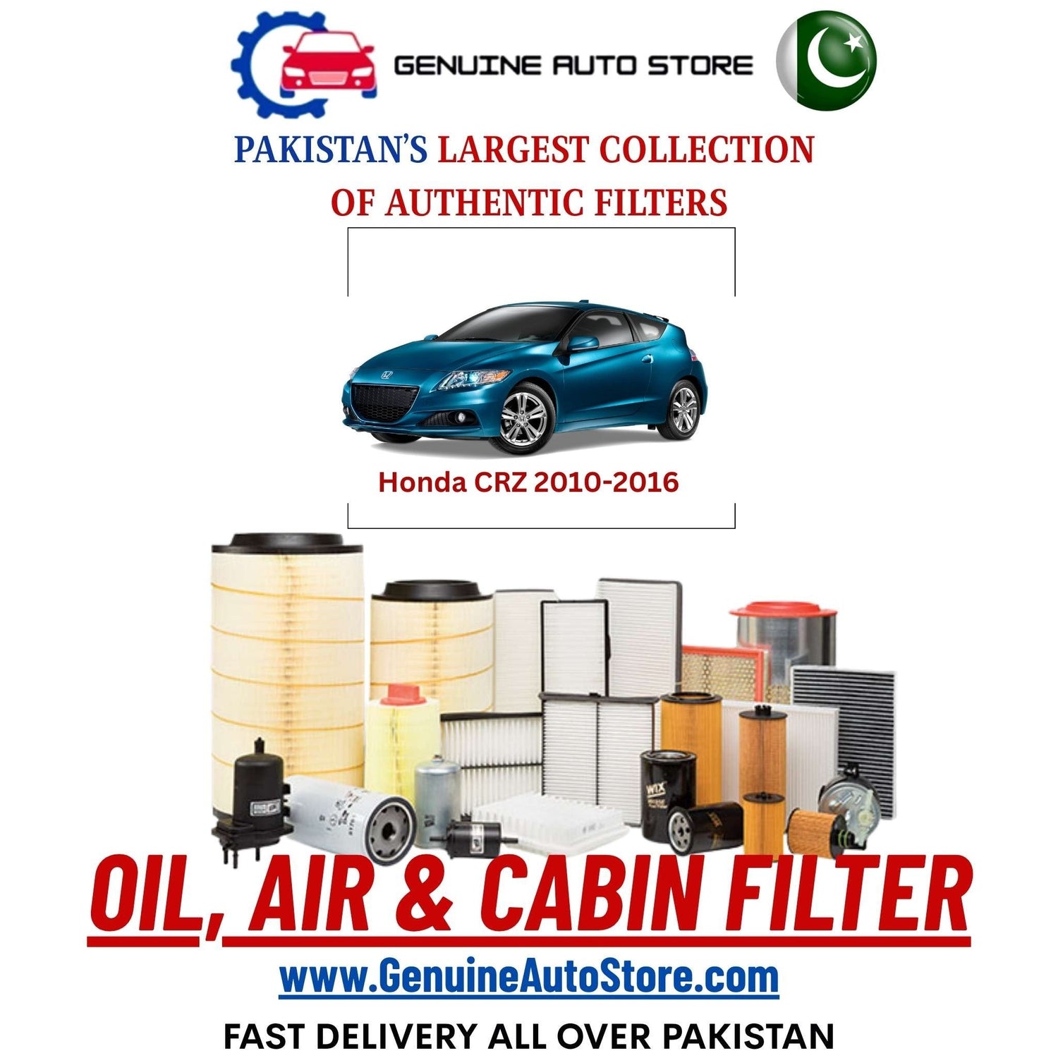 Genuine Honda CRZ 2010–2016 Filters in Pakistan – Genuine Auto Store