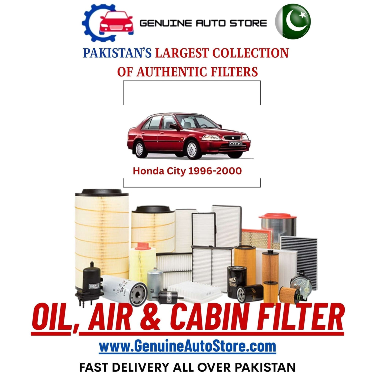 Genuine Honda City 1996–2000 Filters in Pakistan – Genuine Auto Store