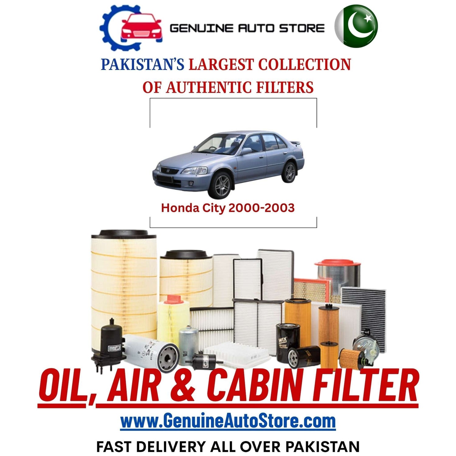 Genuine Honda City 2000–2003 Filters in Pakistan – Genuine Auto Store