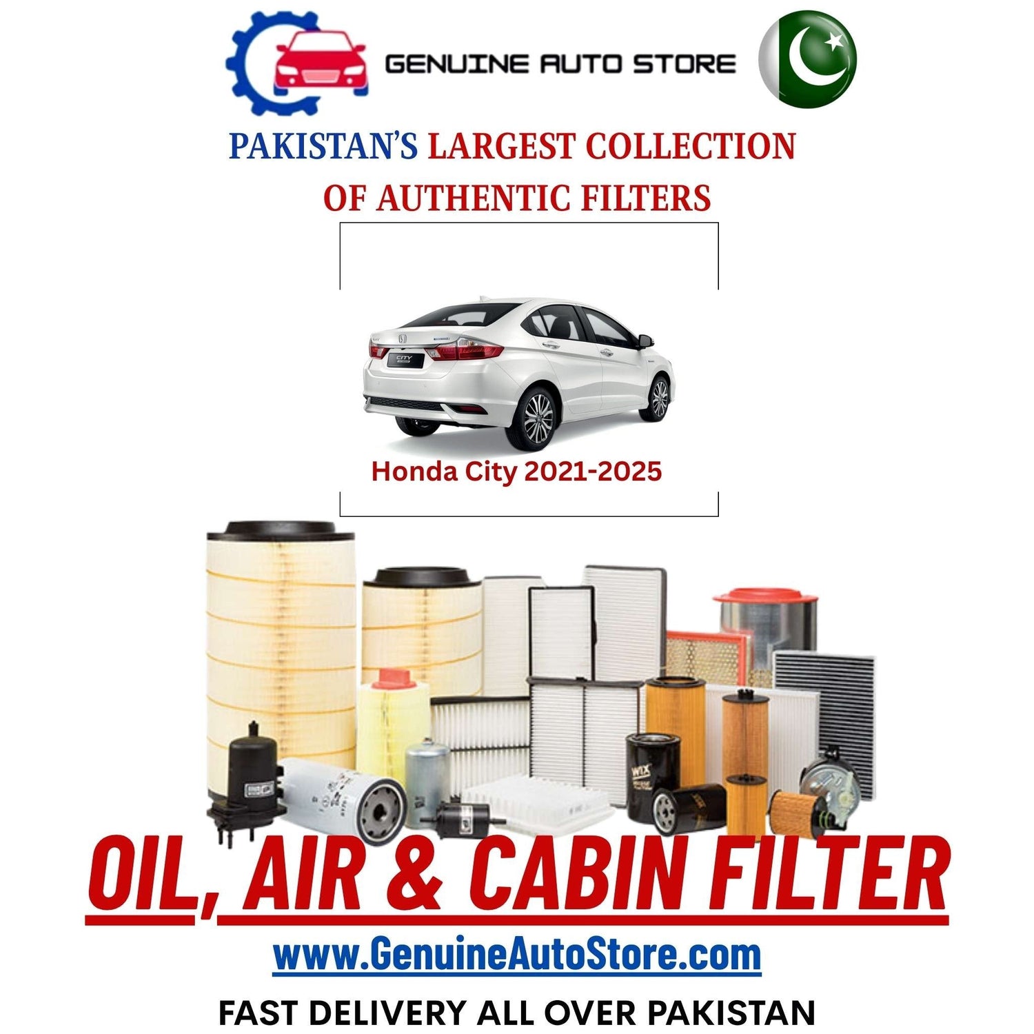 Genuine Honda City 2021–2025 Filters in Pakistan – Genuine Auto Store