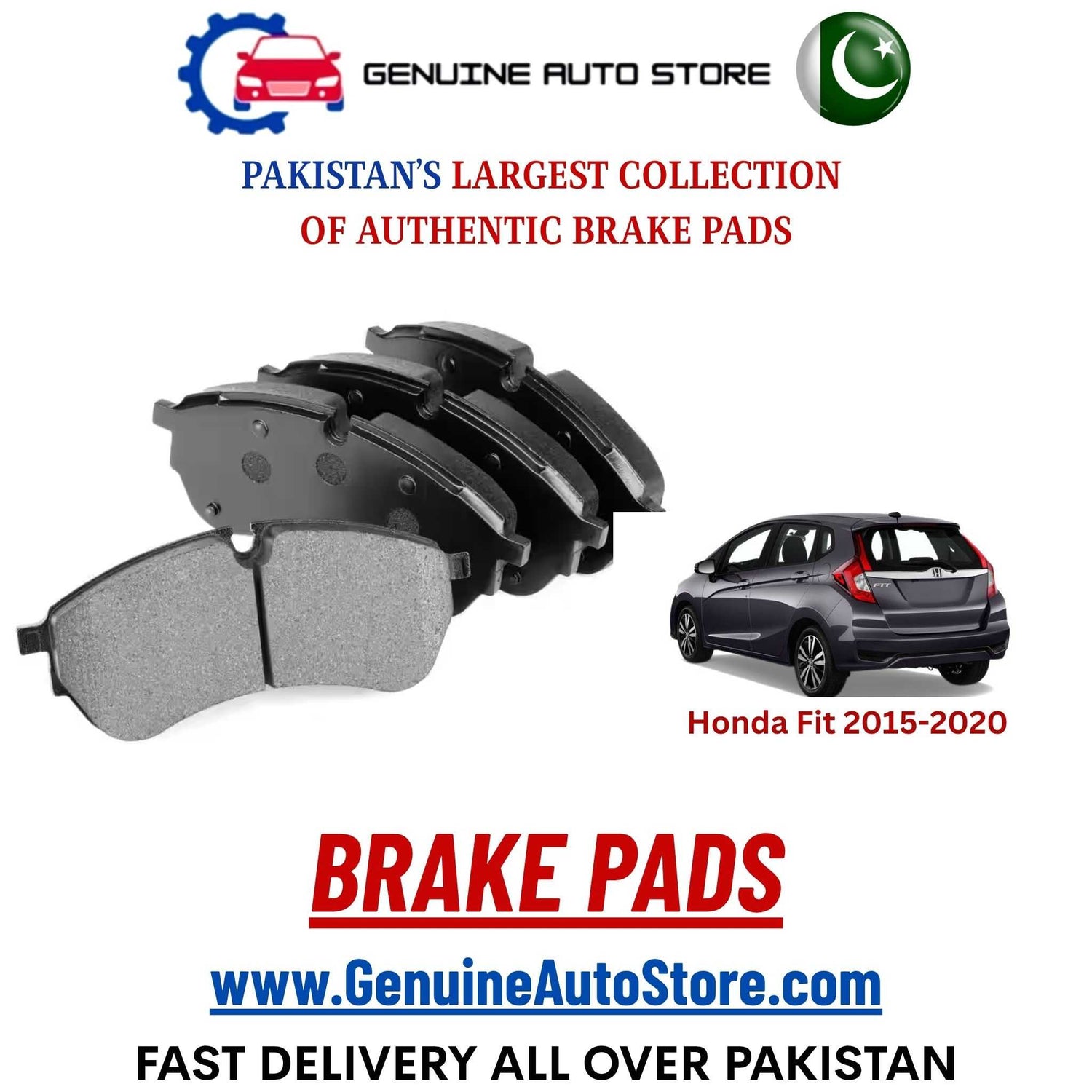Genuine Honda Fit 2015–2020 Brake Pads in Pakistan – Genuine Auto Store