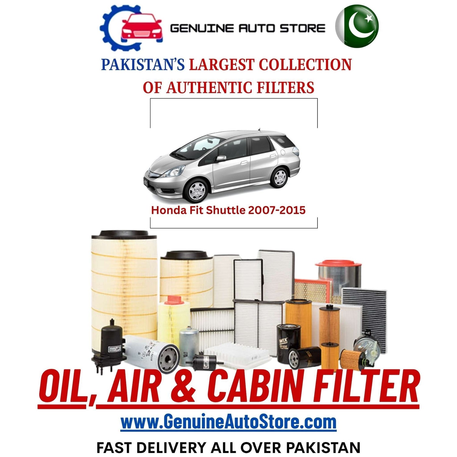 Genuine Honda Fit Shuttle 2007–2015 Filters in Pakistan – Genuine Auto Store