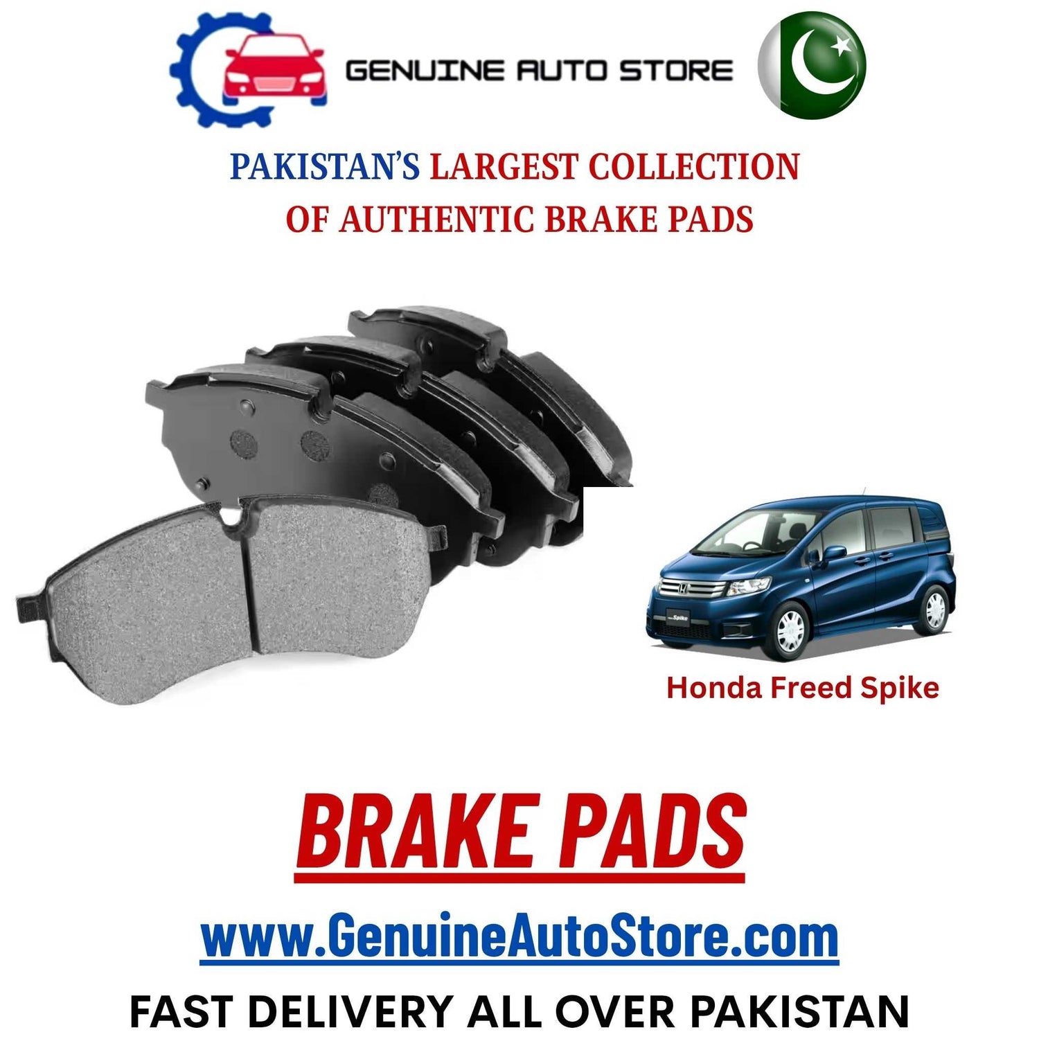 Genuine Honda Freed Spike Brake Pads in Pakistan – Genuine Auto Store