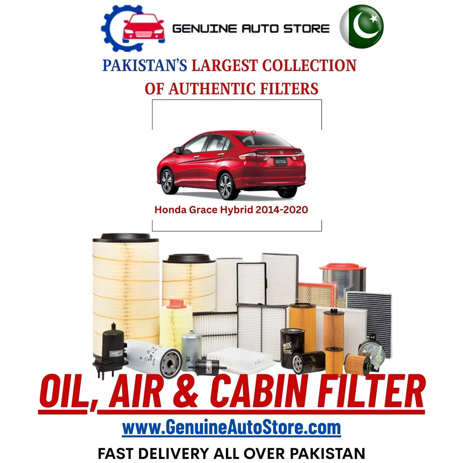 Genuine Honda Grace Hybrid 2014–2020 Filters in Pakistan – Genuine Auto Store
