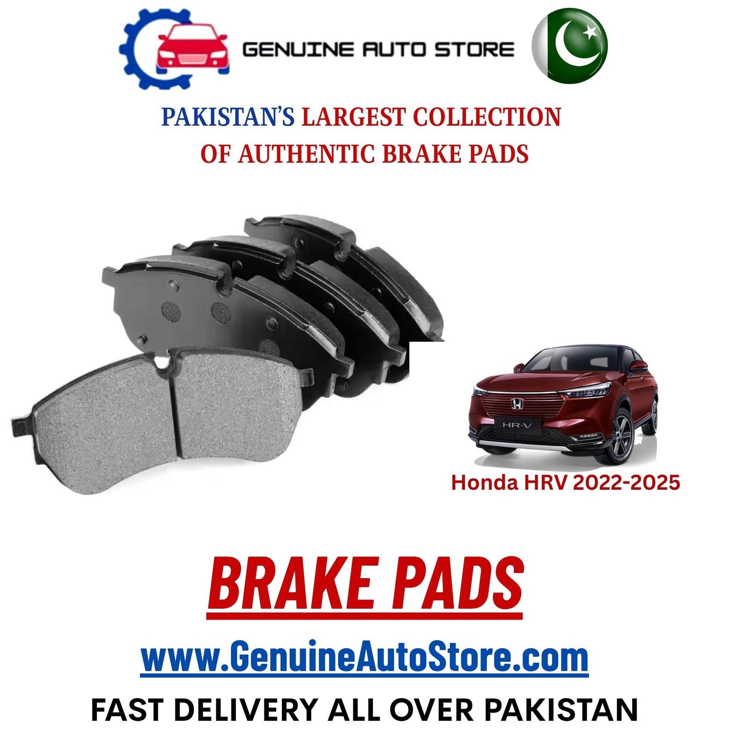 Genuine Honda HRV 2022–2025 Brake Pads in Pakistan – Genuine Auto Store