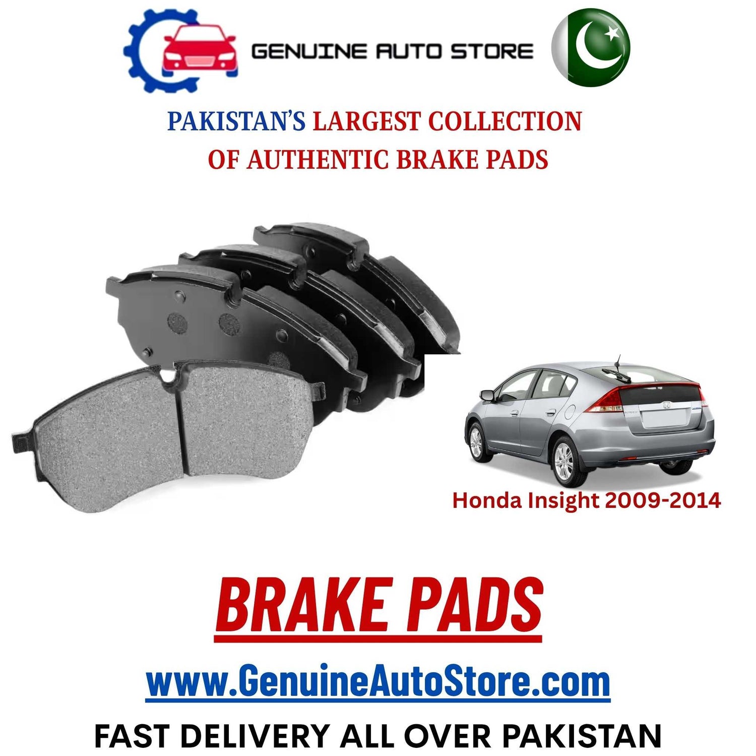 Genuine Honda Insight 2009–2014 Brake Pads in Pakistan – Genuine Auto Store