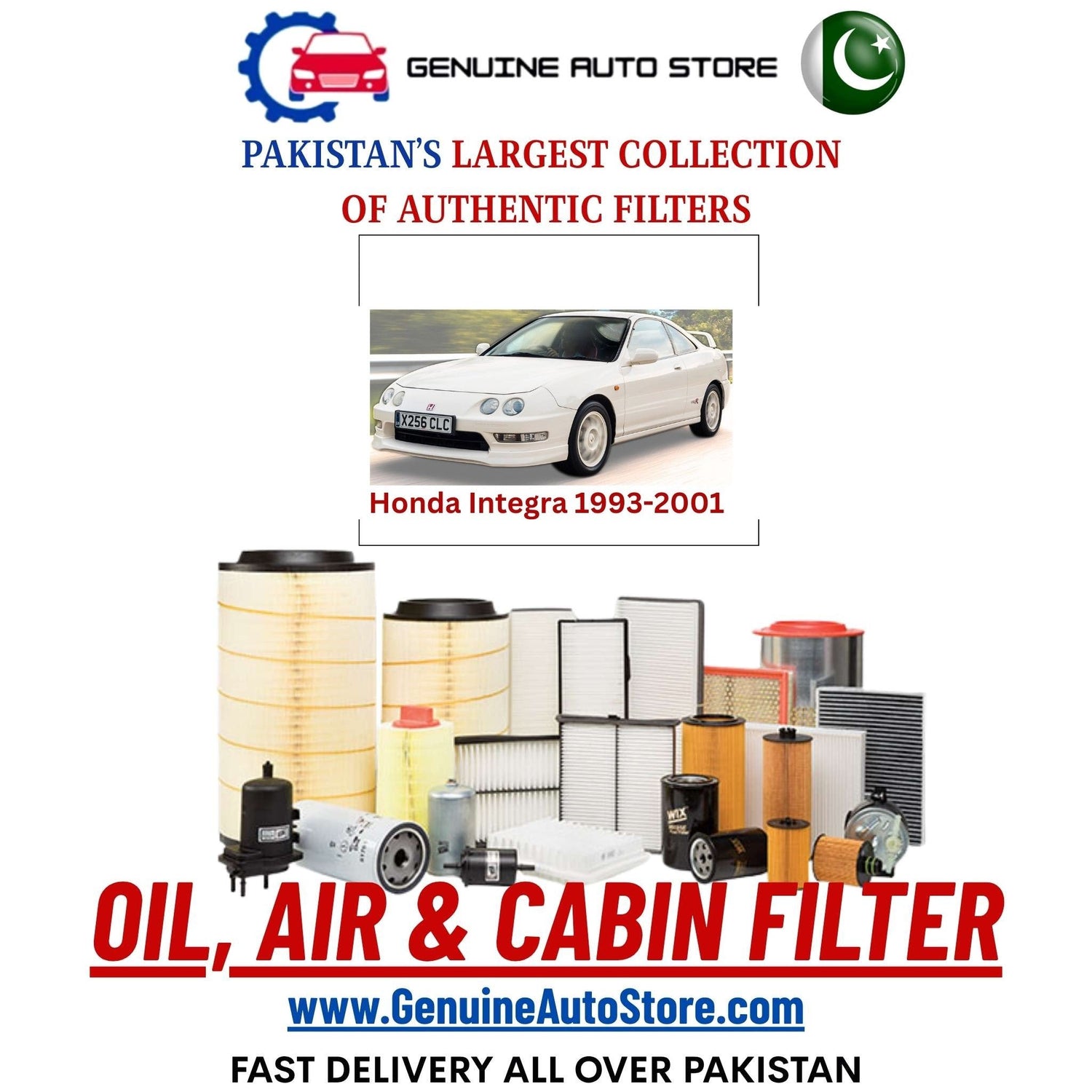 Genuine Honda Integra 1993–2001 Filters in Pakistan – Genuine Auto Store