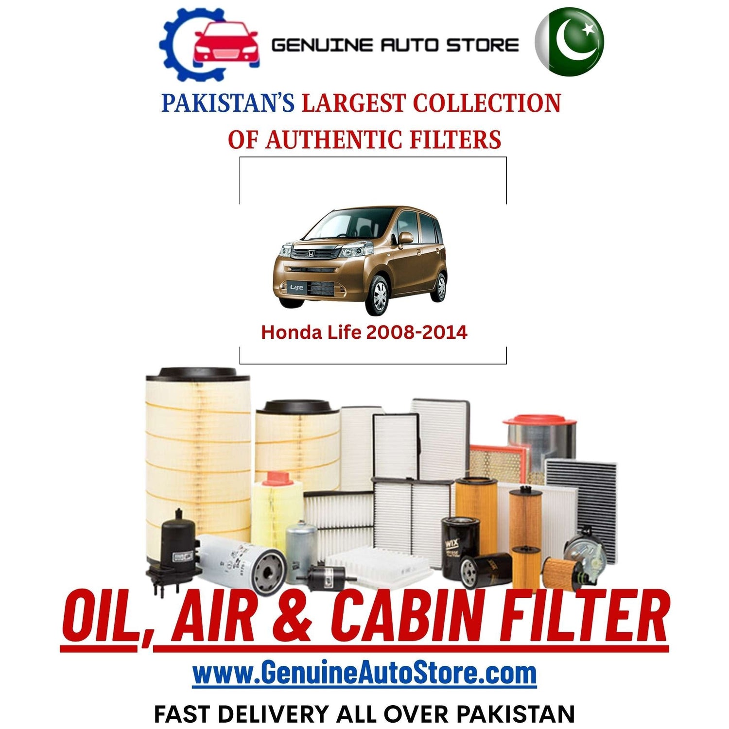 Genuine Honda Life 2008–2014 Filters in Pakistan – Genuine Auto Store