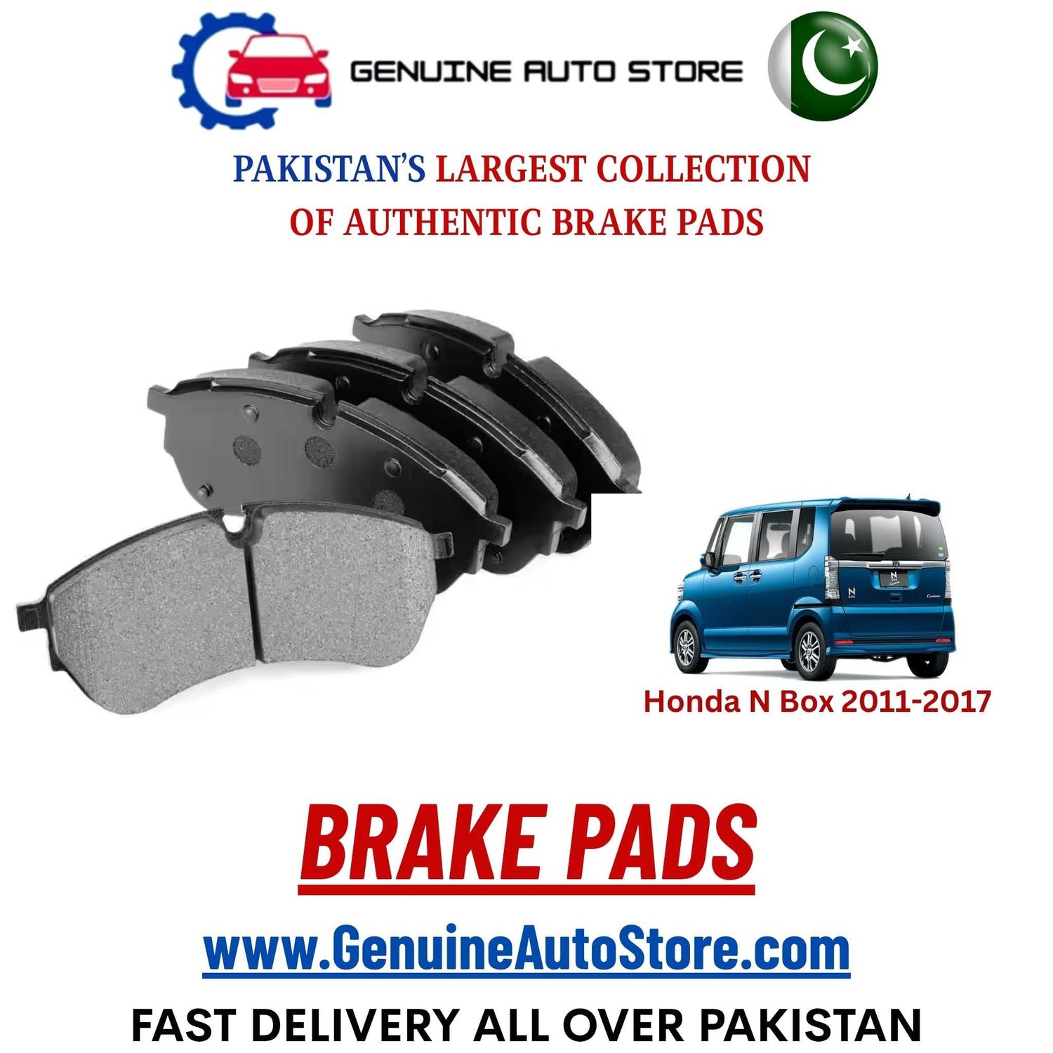 Genuine Honda N Box 2011–2017 Brake Pads in Pakistan – Genuine Auto Store