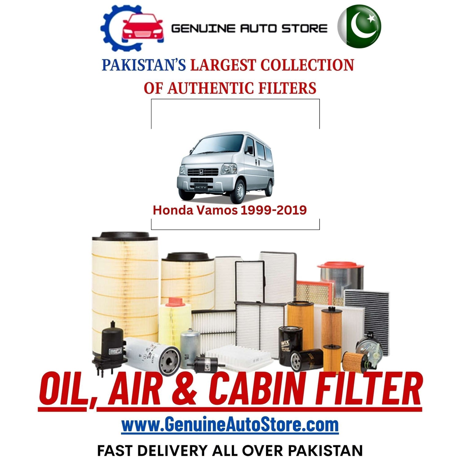 Genuine Honda Vamos 1999–2019 Filters in Pakistan – Genuine Auto Store