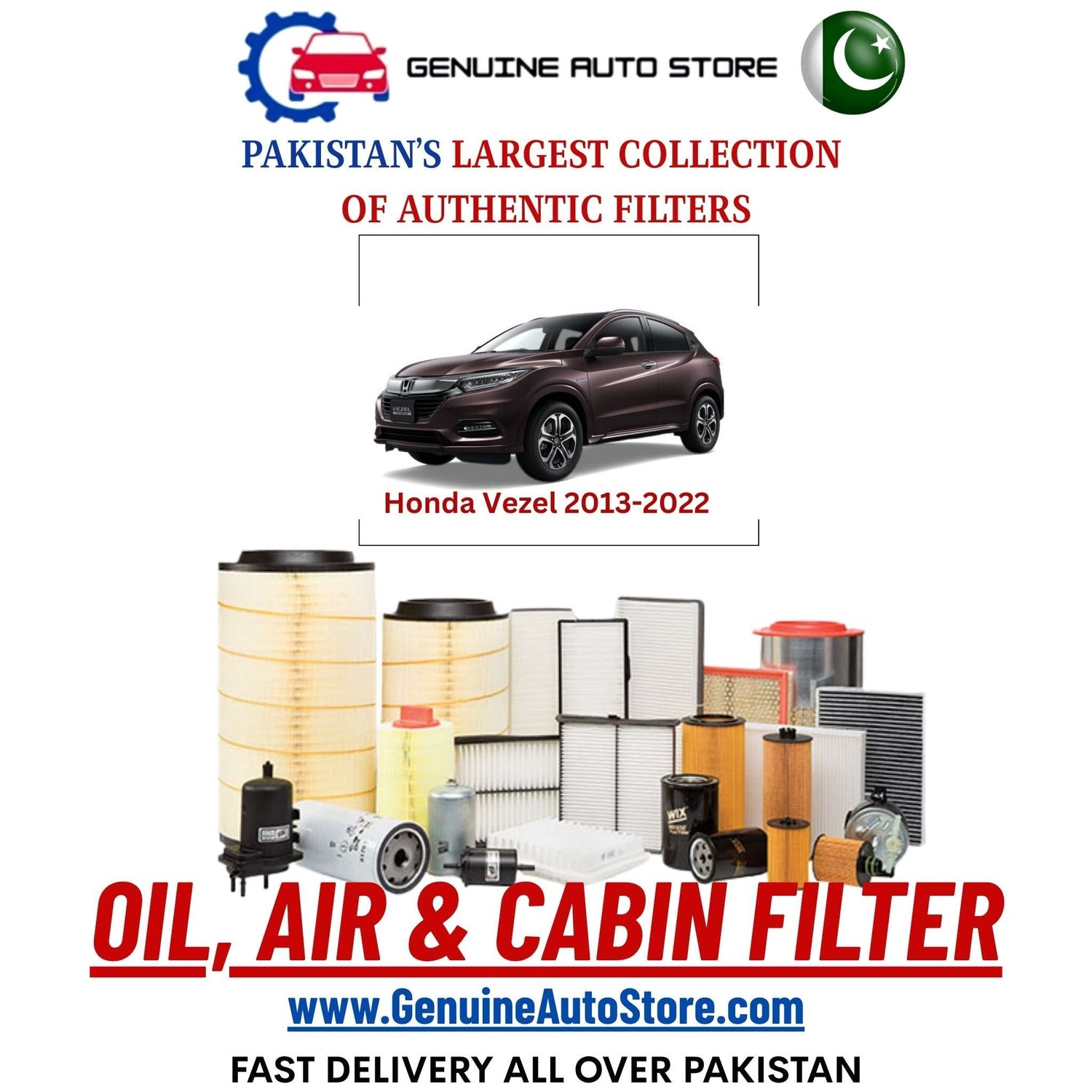 Genuine Honda Vezel 2013–2022 Filters in Pakistan – Genuine Auto Store