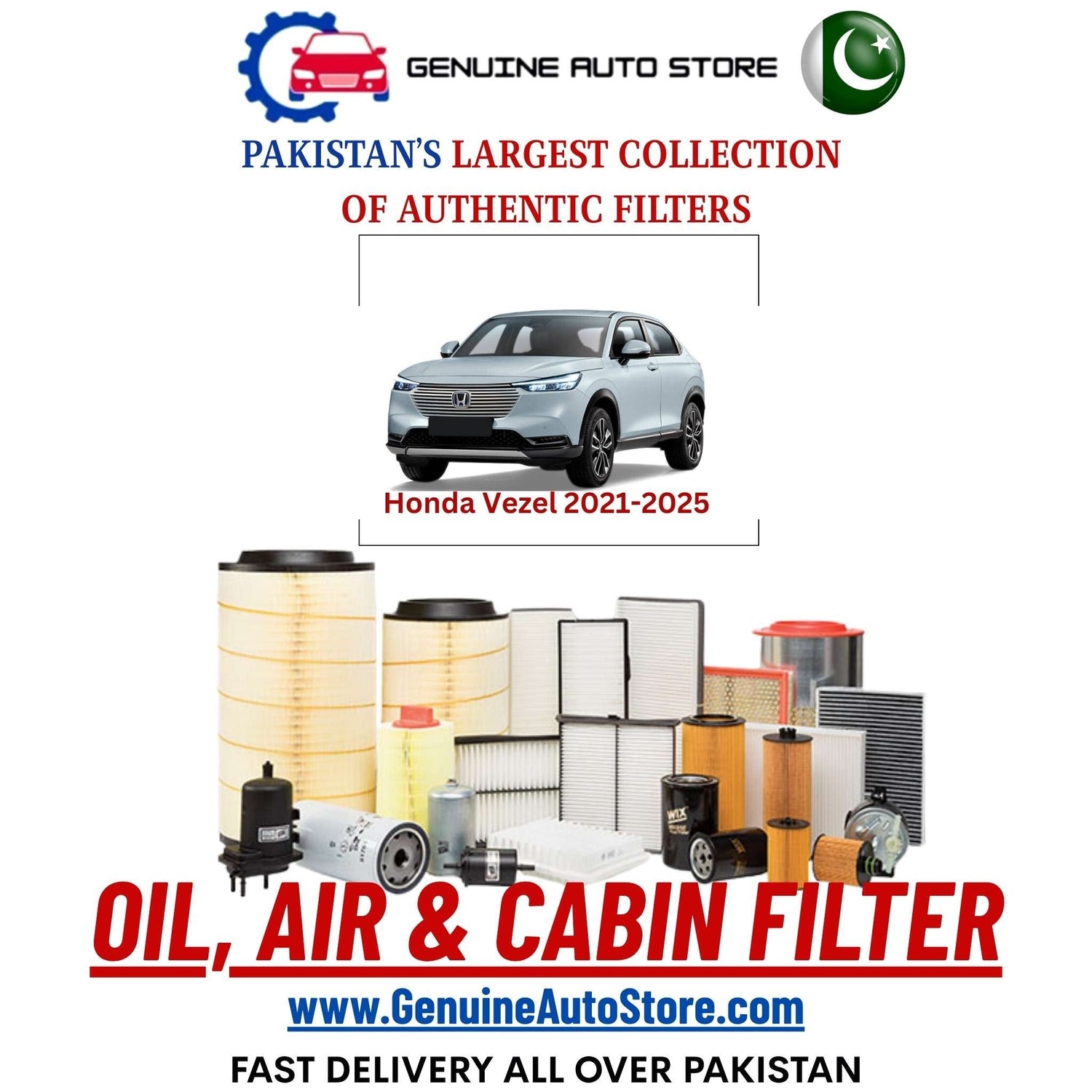 Genuine Honda Vezel 2021–2025 Filters in Pakistan – Genuine Auto Store