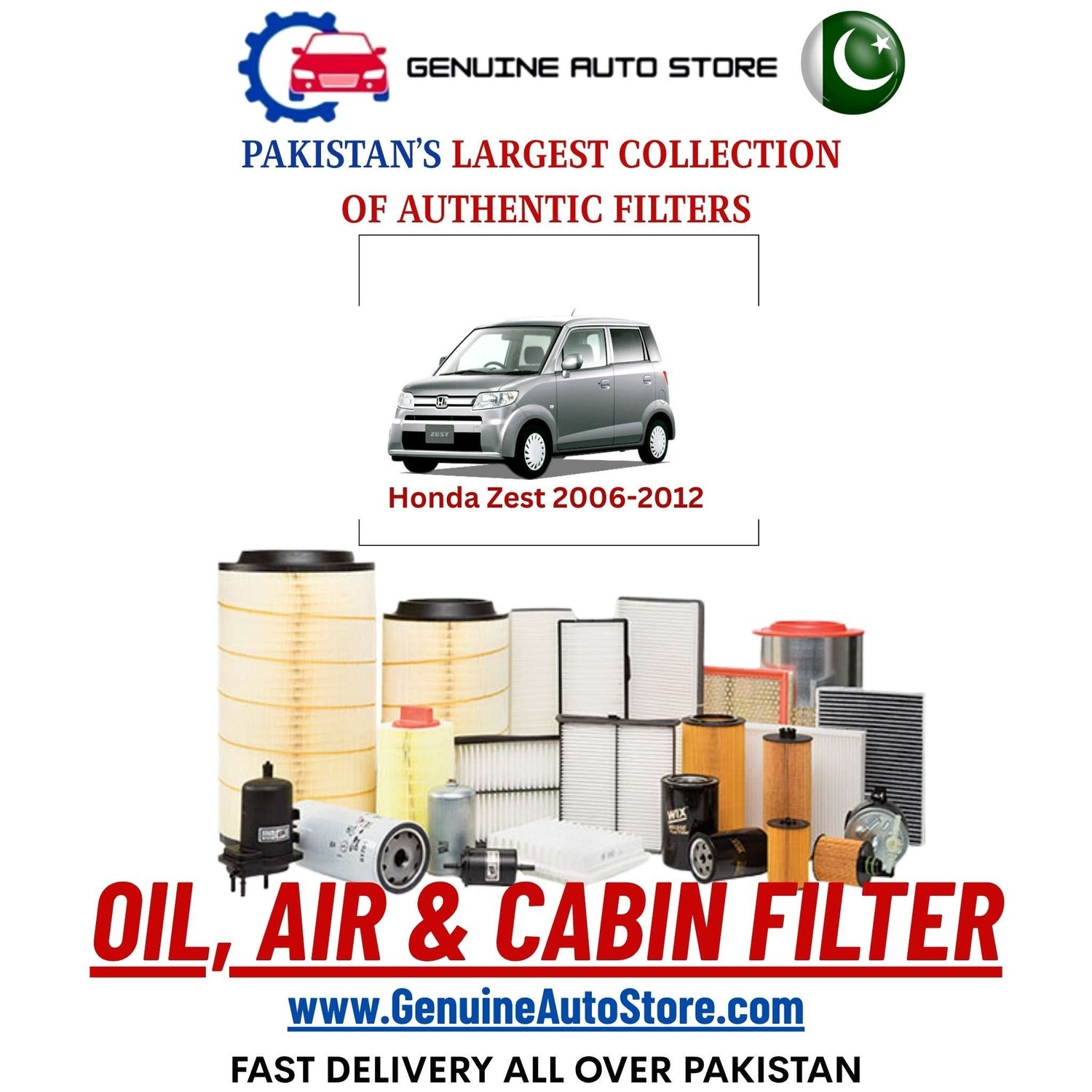 Genuine Honda Zest 2006–2012 Filters in Pakistan – Genuine Auto Store
