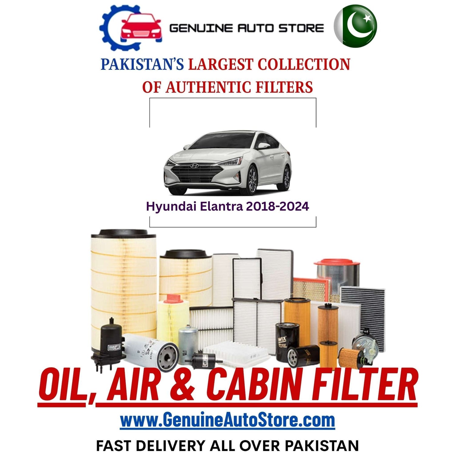 Genuine Hyundai Elantra 2018–2024 Filters in Pakistan – Genuine Auto Store