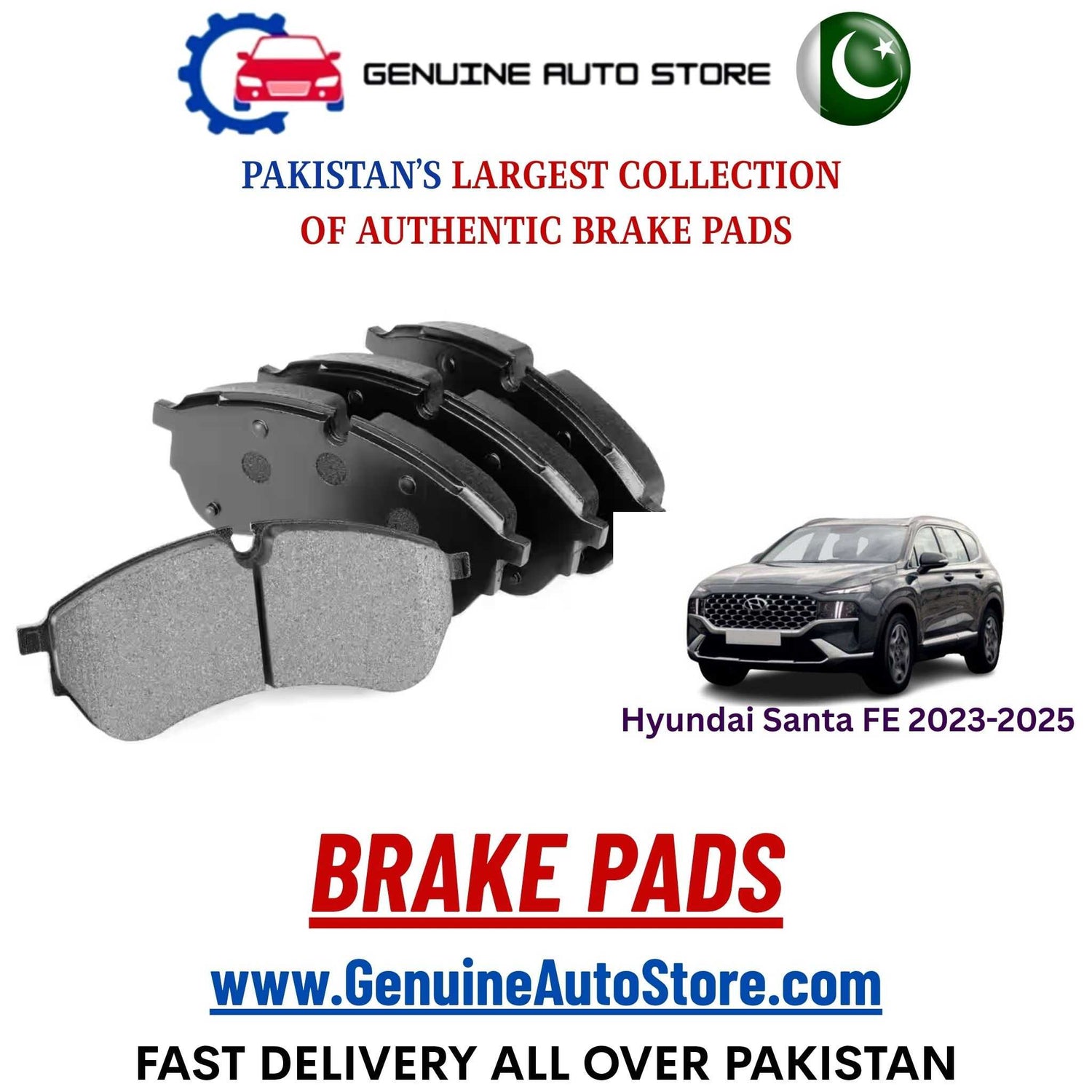 Genuine Hyundai Santa FE 2023–2025 Brake Pads in Pakistan – Genuine Auto Store
