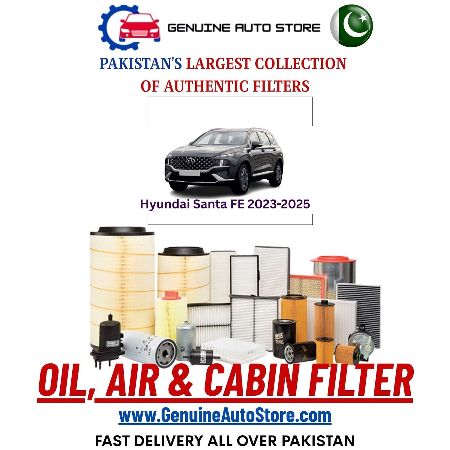 Genuine Hyundai Santa FE 2023–2025 Filters in Pakistan – Genuine Auto Store