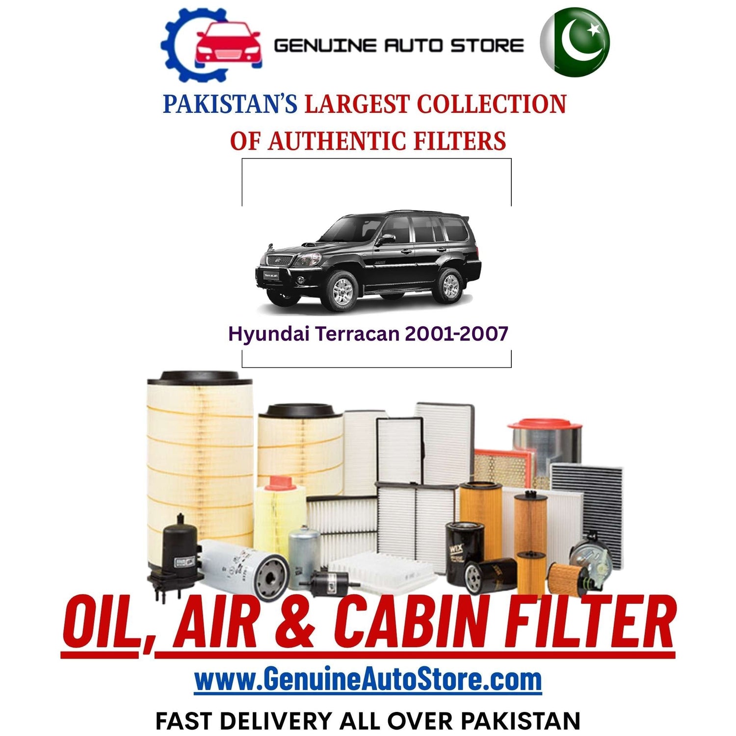 Genuine Hyundai Terracan 2001–2007 Filters in Pakistan – Genuine Auto Store