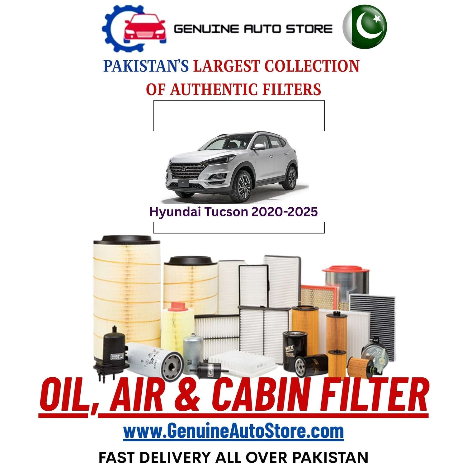 Genuine Hyundai Tucson 2020–2025 Filters in Pakistan – Genuine Auto Store