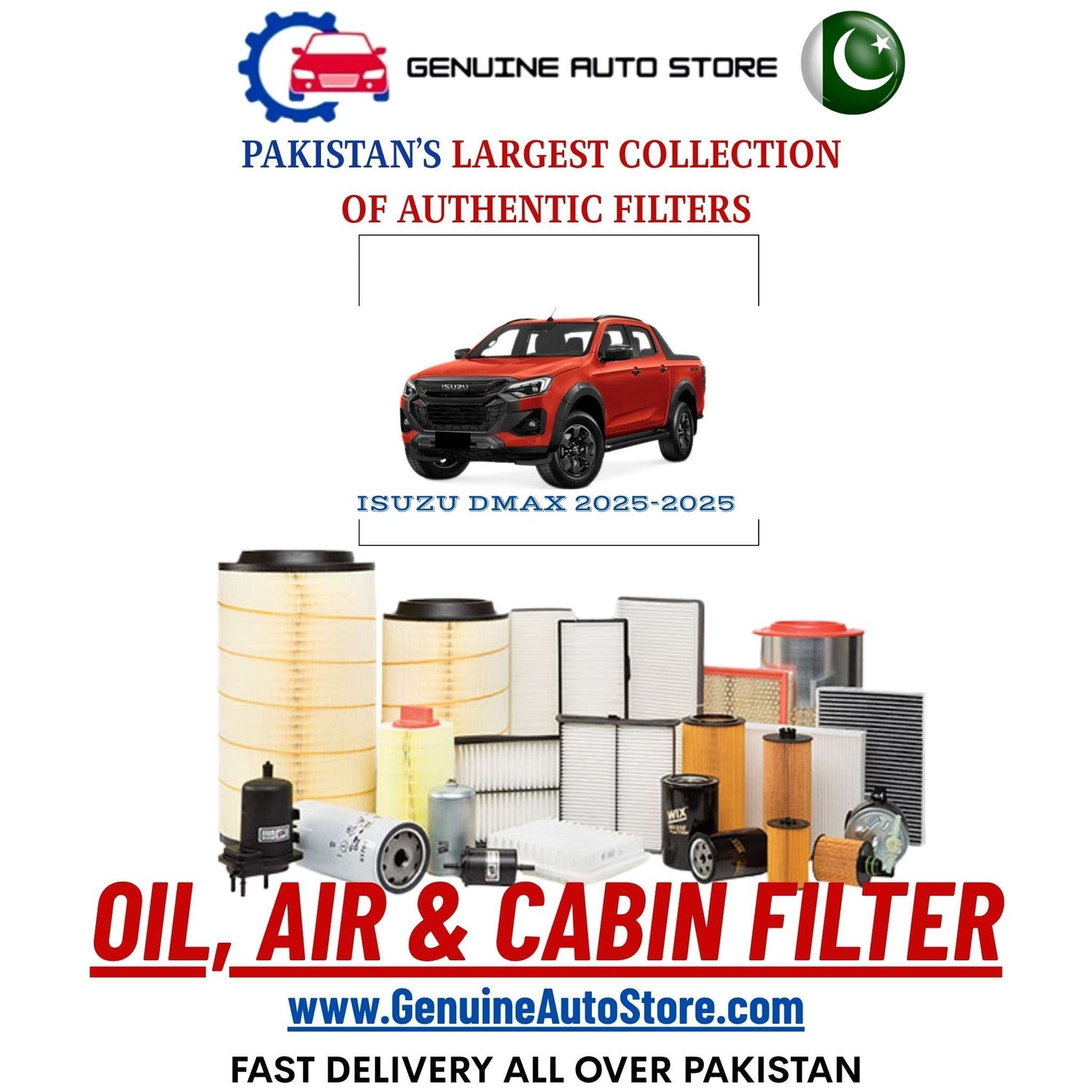 Genuine ISUZU DMAX 2025–2025 Filters in Pakistan – Genuine Auto Store