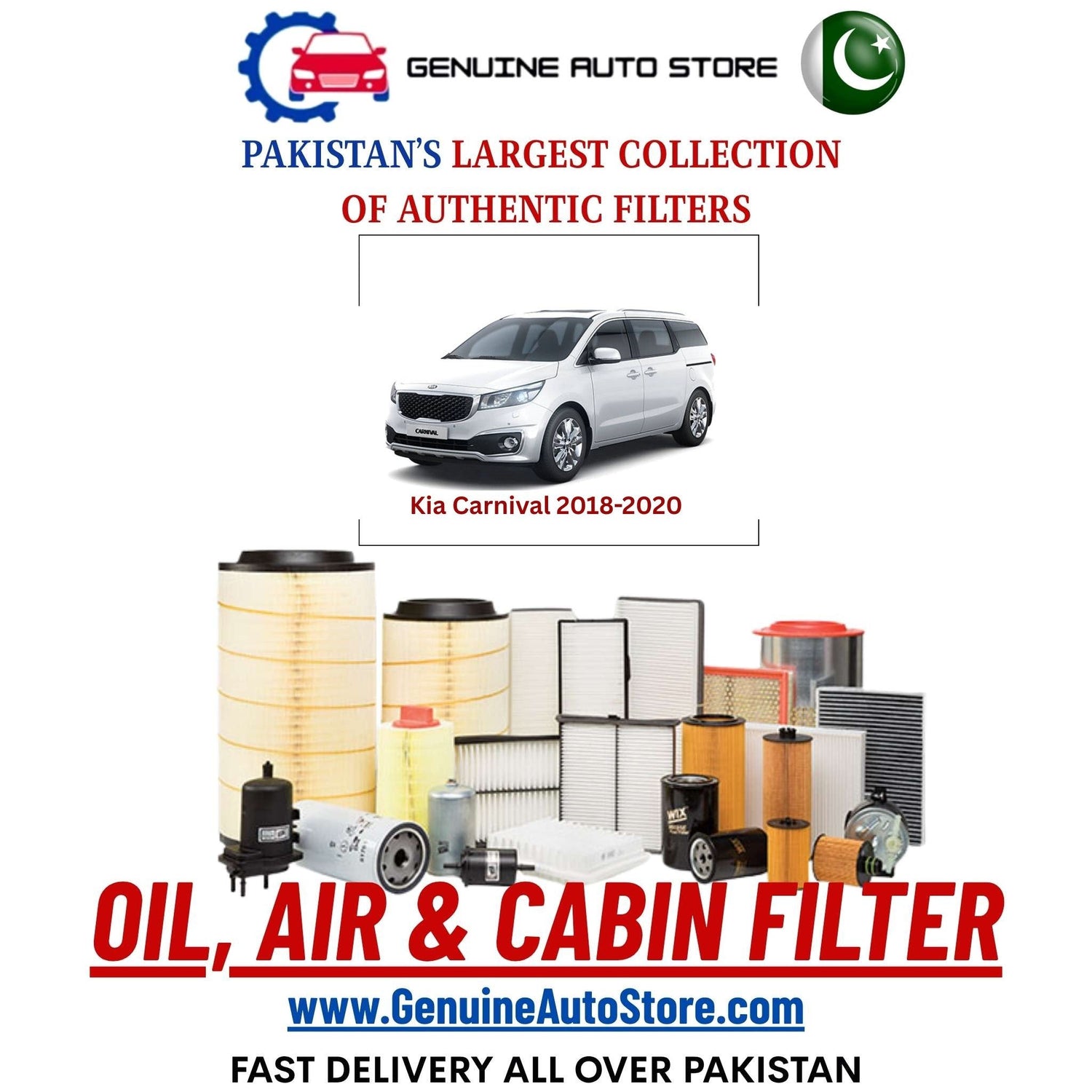Genuine Kia Carnival 2018–2020 Filters in Pakistan – Genuine Auto Store