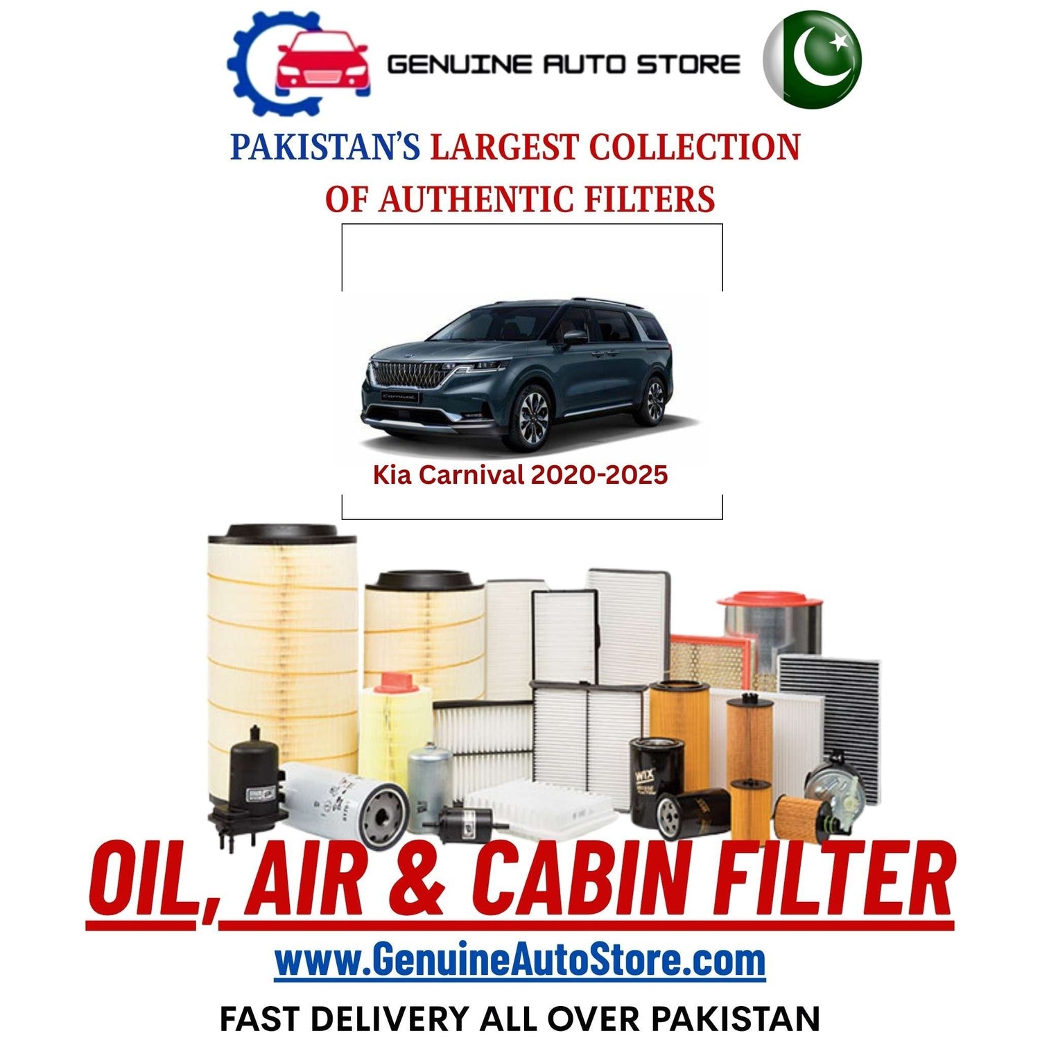 Genuine Kia Carnival 2020–2025 Filters in Pakistan – Genuine Auto Store