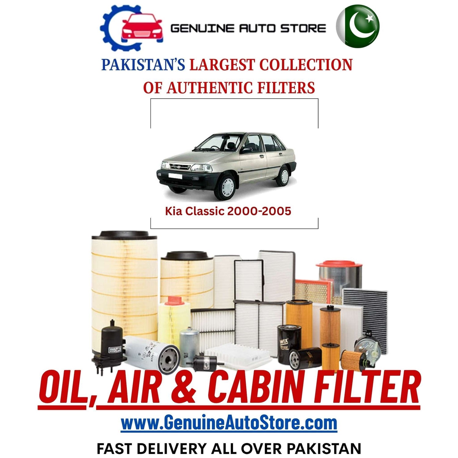 Genuine Kia Classic 2000–2005 Filters in Pakistan – Genuine Auto Store