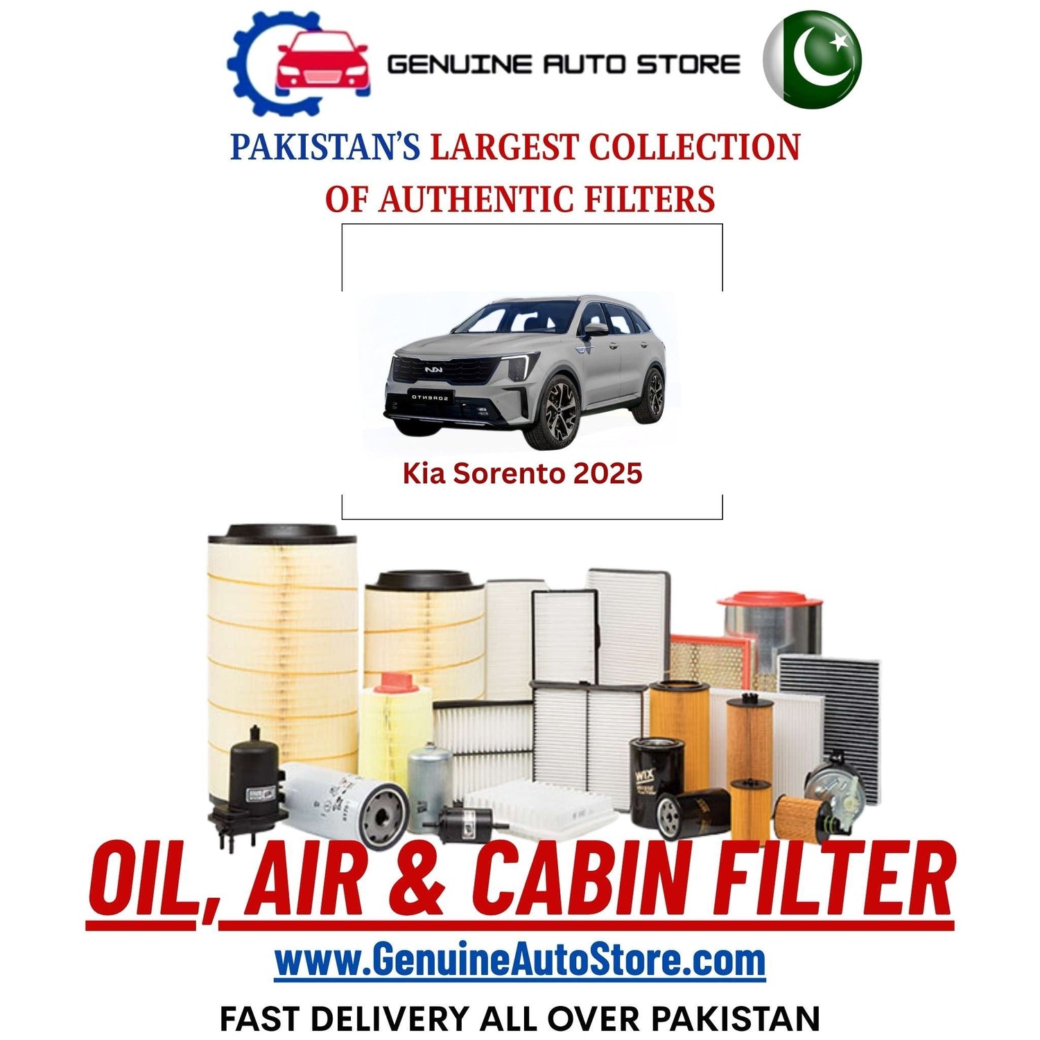 Genuine Kia Sorento 2025 Filters in Pakistan – Genuine Auto Store