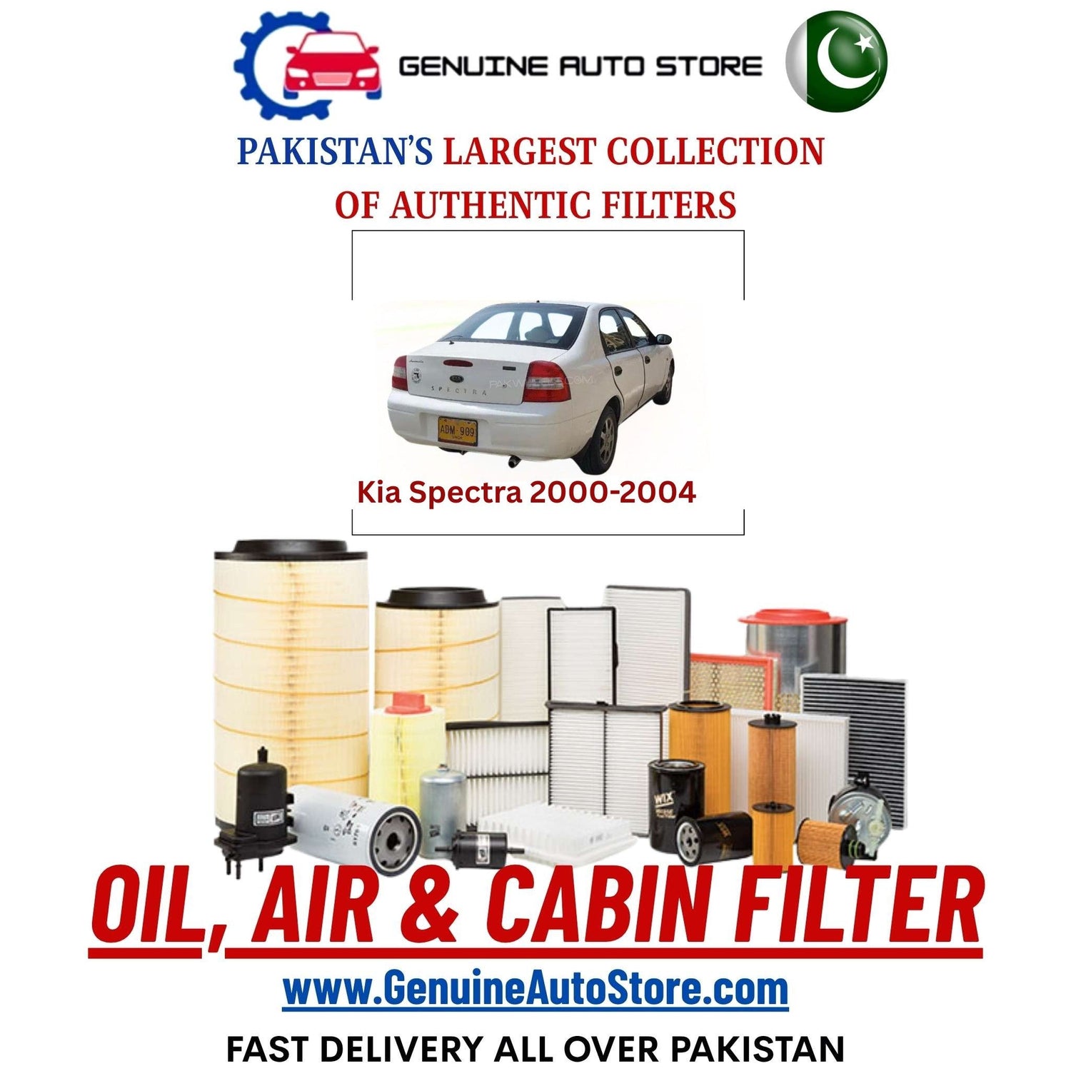 Genuine Kia Spectra 2000–2004 Filters in Pakistan – Genuine Auto Store