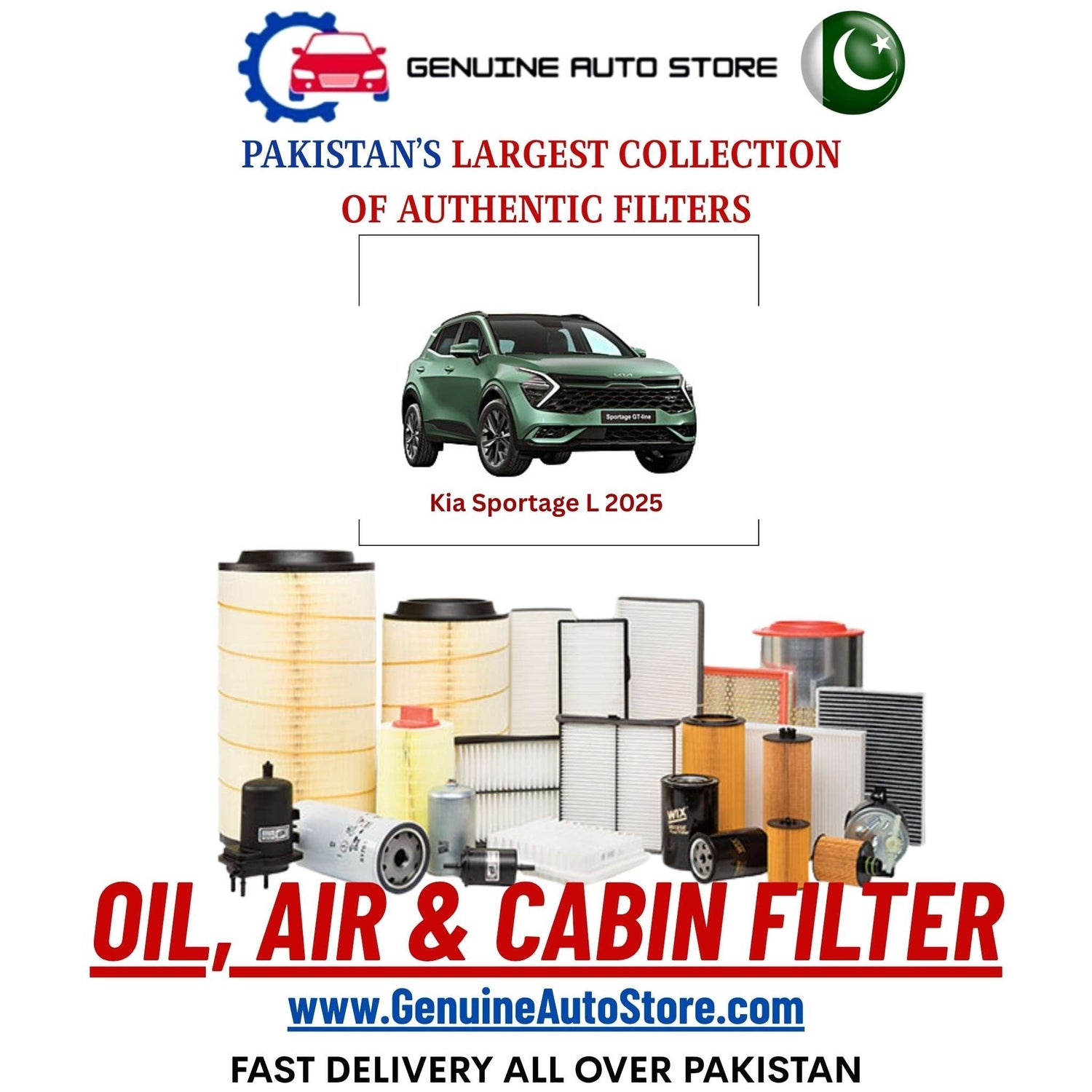 Genuine Kia Sportage L 2025 Filters in Pakistan – Genuine Auto Store