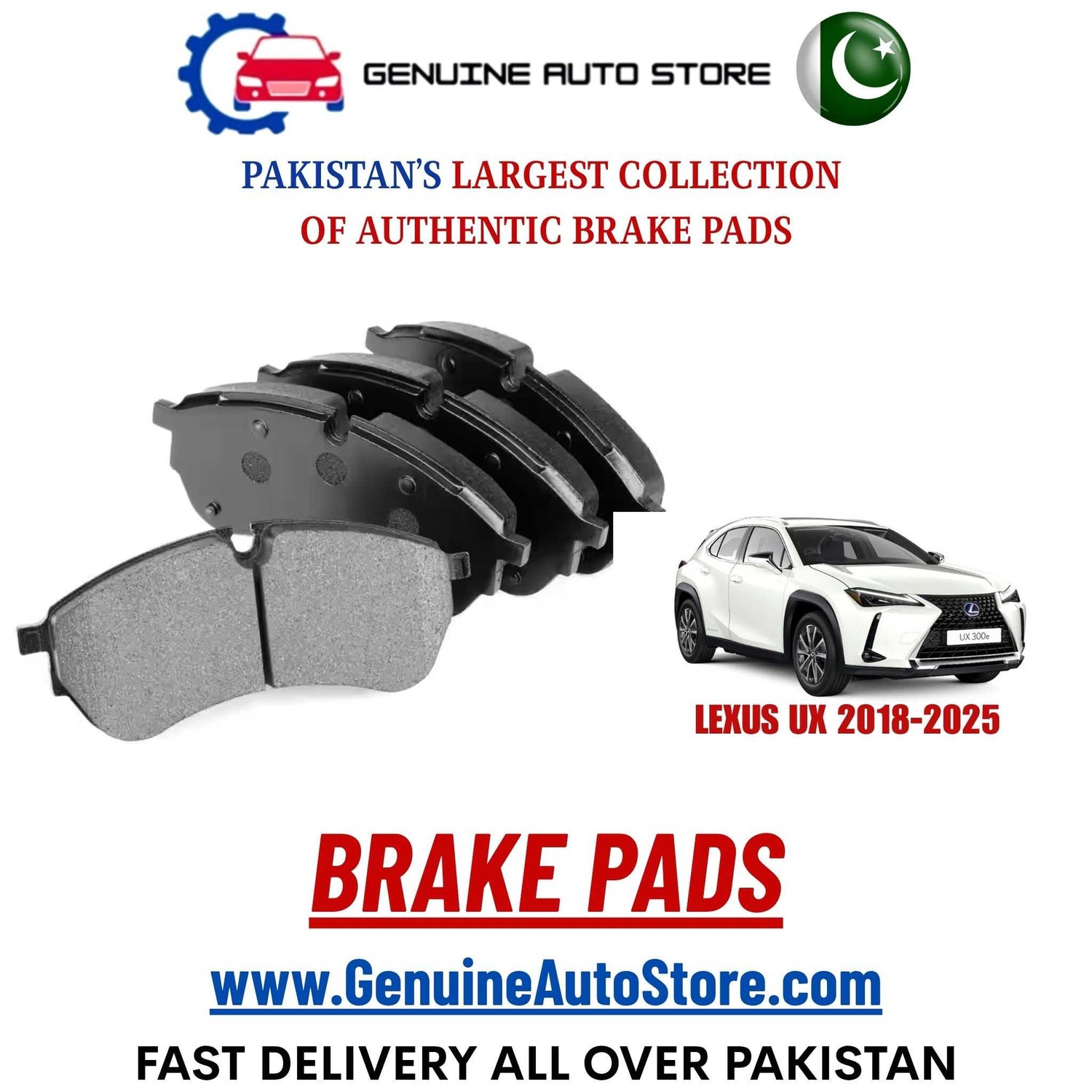 Genuine LEXUS UX 2018–2025 Brake Pads in Pakistan – Genuine Auto Store