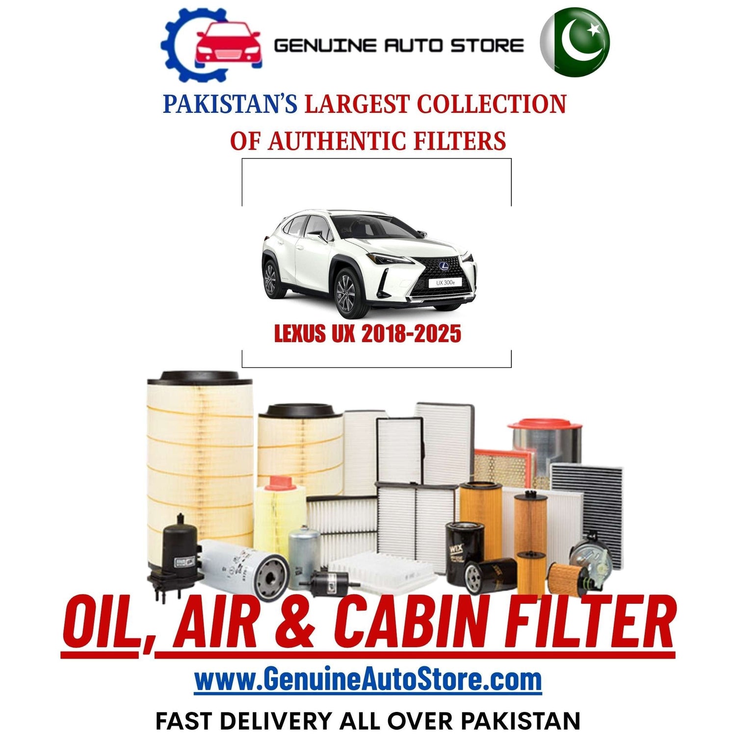 Genuine LEXUS UX 2018–2025 Filters in Pakistan – Genuine Auto Store