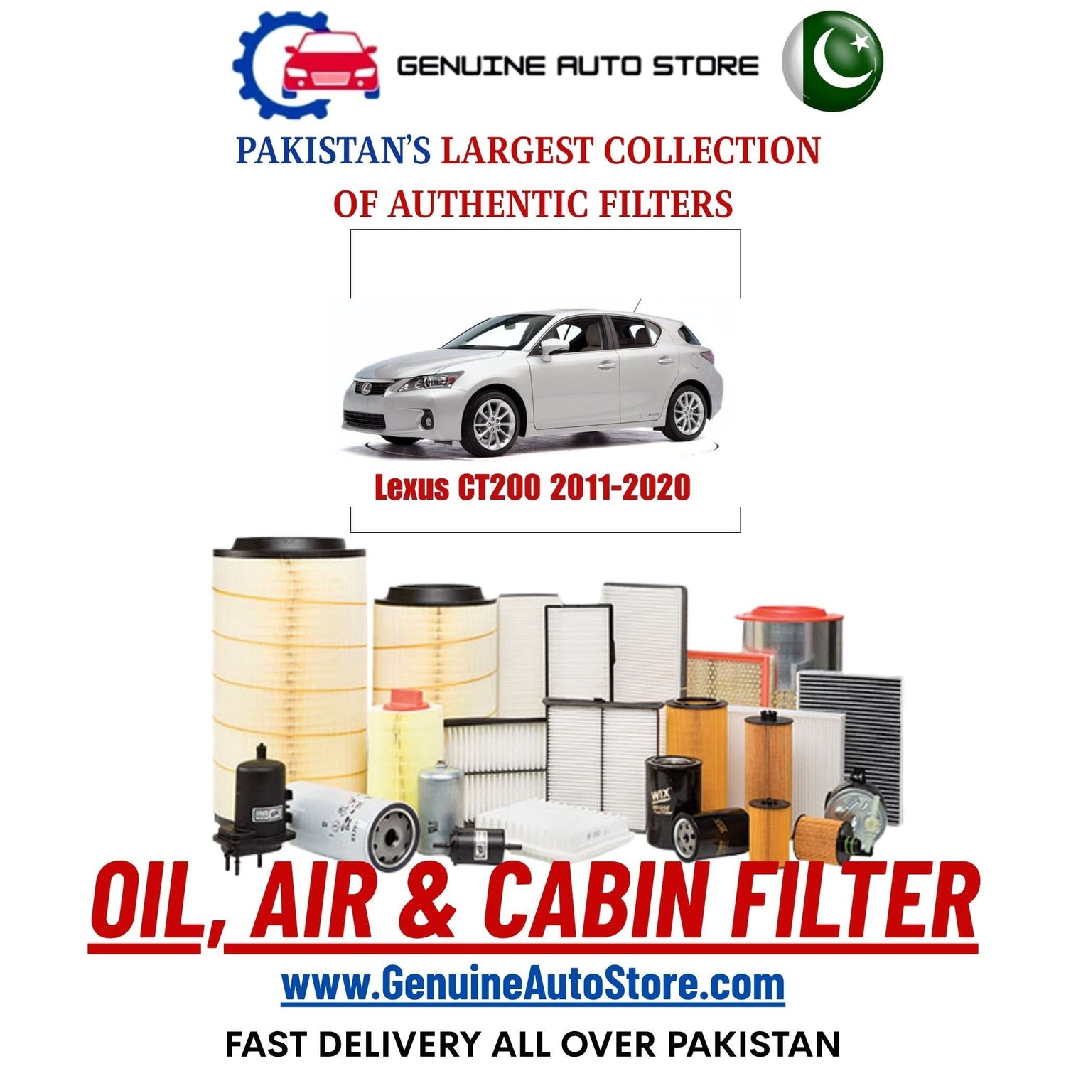 Genuine Lexus CT200 2011–2020 Filters in Pakistan – Genuine Auto Store