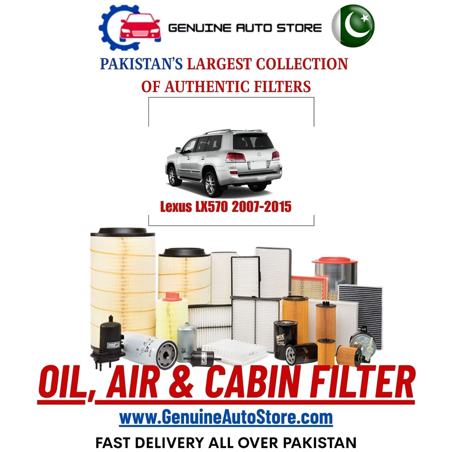 Genuine Lexus LX570 2007–2015 Filters in Pakistan – Genuine Auto Store