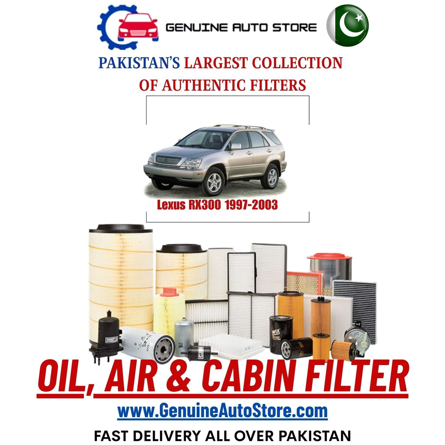 Genuine Lexus RX300 1997–2003 Filters in Pakistan – Genuine Auto Store