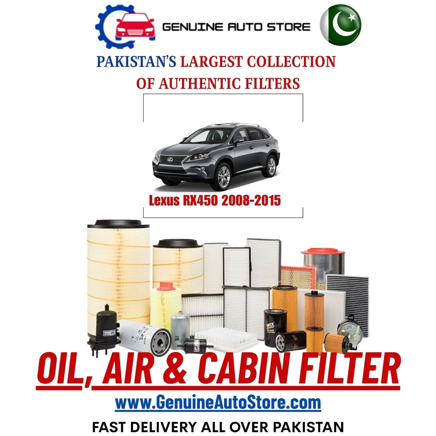Genuine Lexus RX450 2008–2015 Filters in Pakistan – Genuine Auto Store