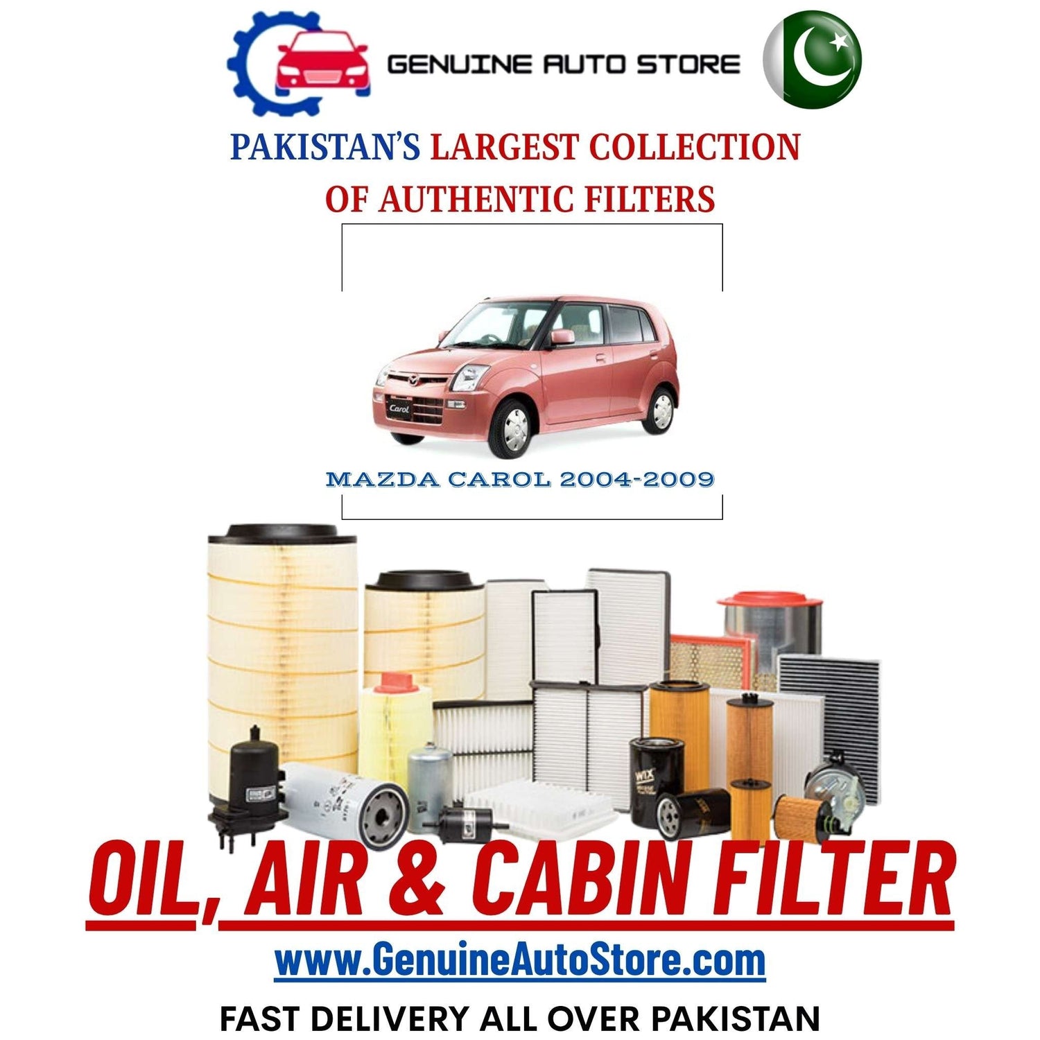 Genuine MAZDA CAROL 2004–2009 Filters in Pakistan – Genuine Auto Store