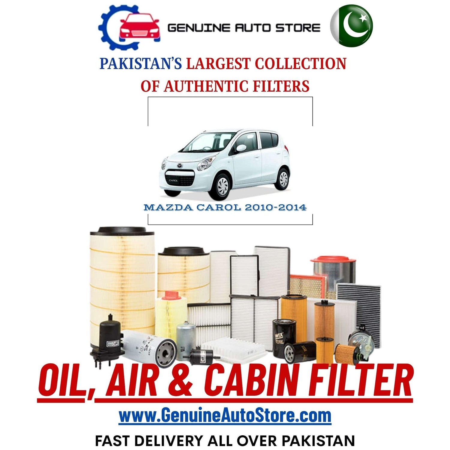 Genuine MAZDA CAROL 2010–2014 Filters in Pakistan – Genuine Auto Store
