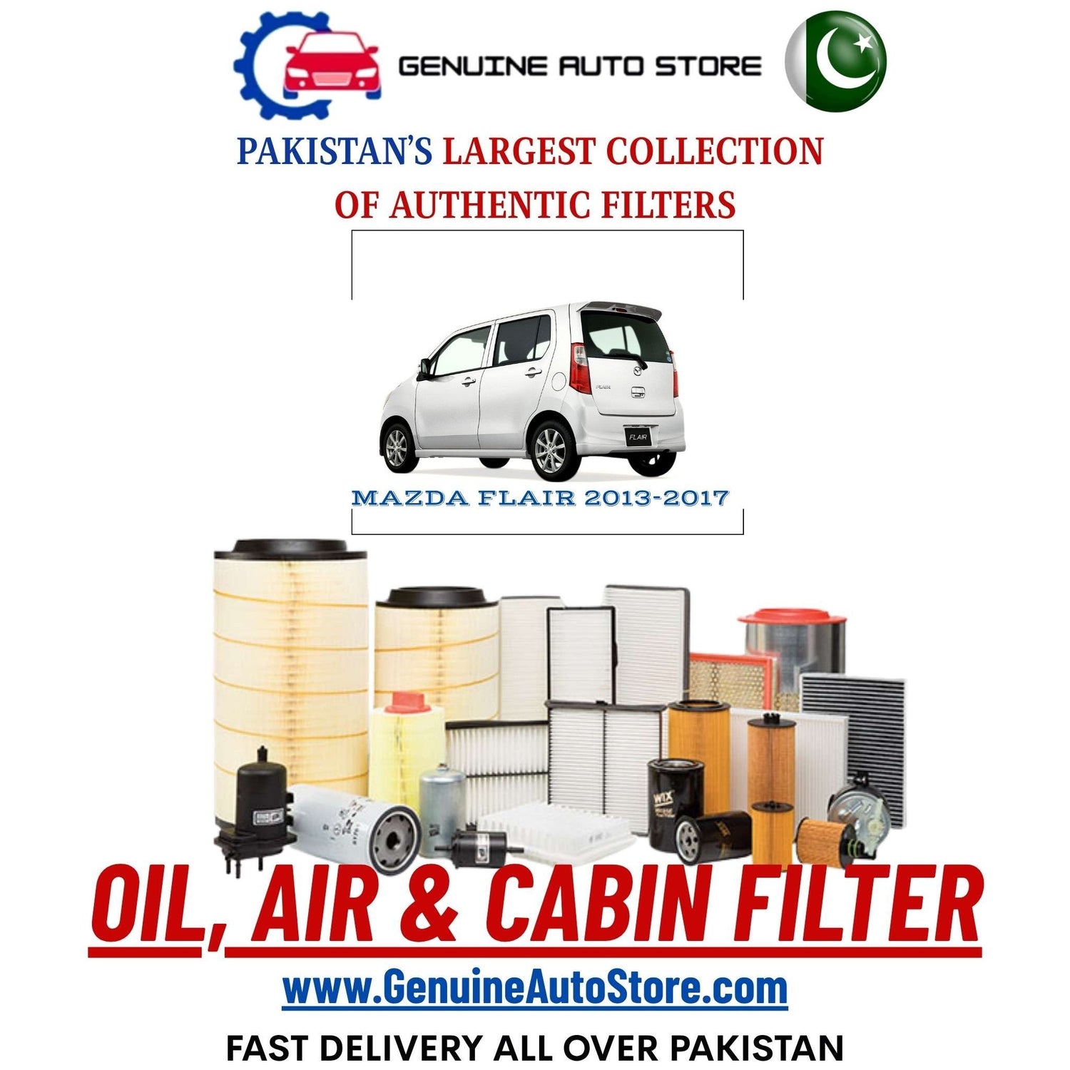 Genuine MAZDA FLAIR 2013–2017 Filters in Pakistan – Genuine Auto Store