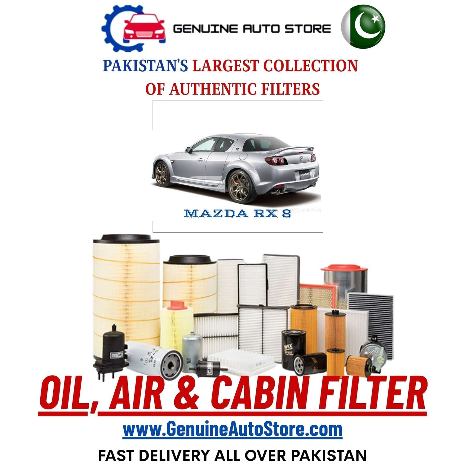 Genuine MAZDA RX 8 Filters in Pakistan – Genuine Auto Store