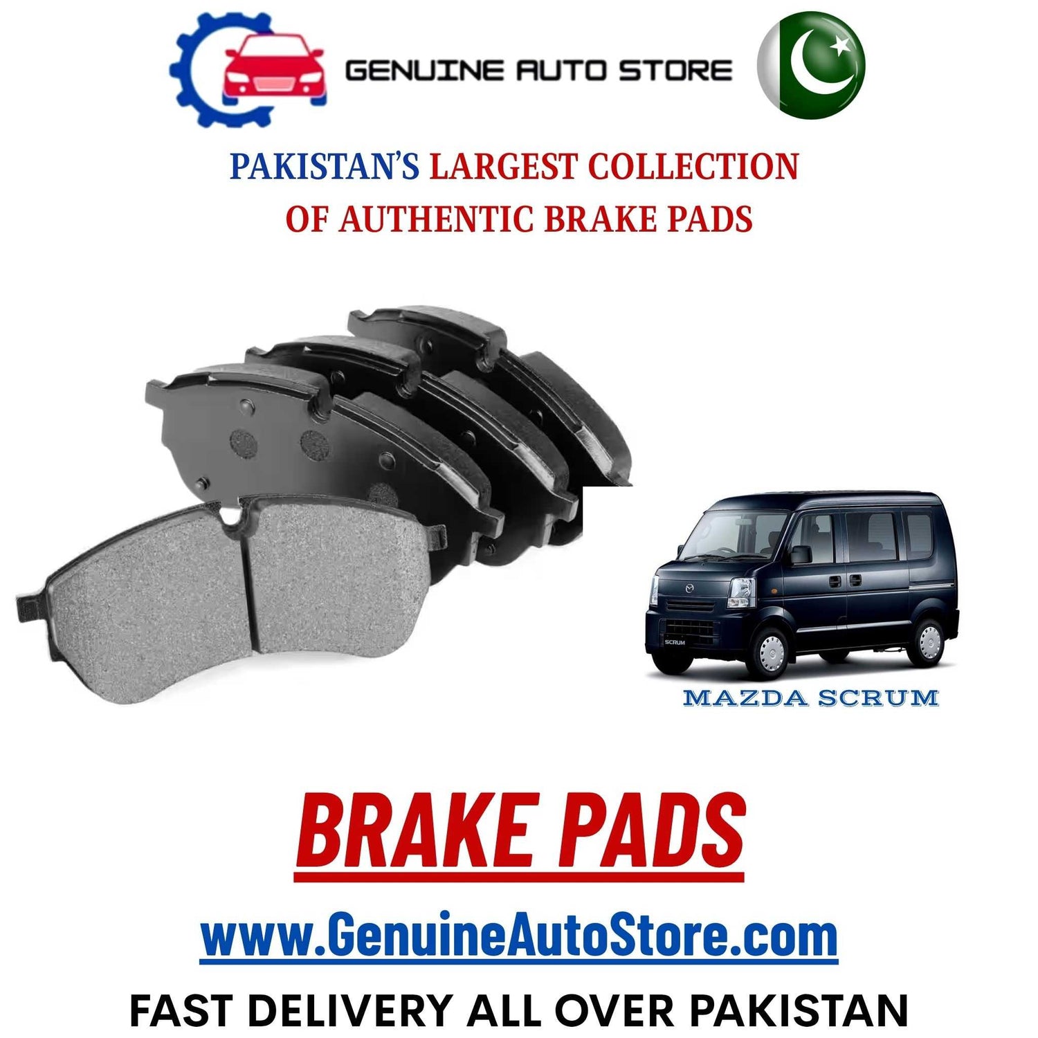 Genuine MAZDA SCRUM Brake Pads in Pakistan – Genuine Auto Store