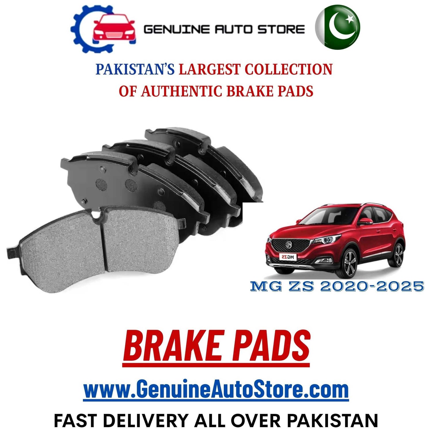 Genuine MG ZS 2020–2025 Brake Pads in Pakistan – Genuine Auto Store