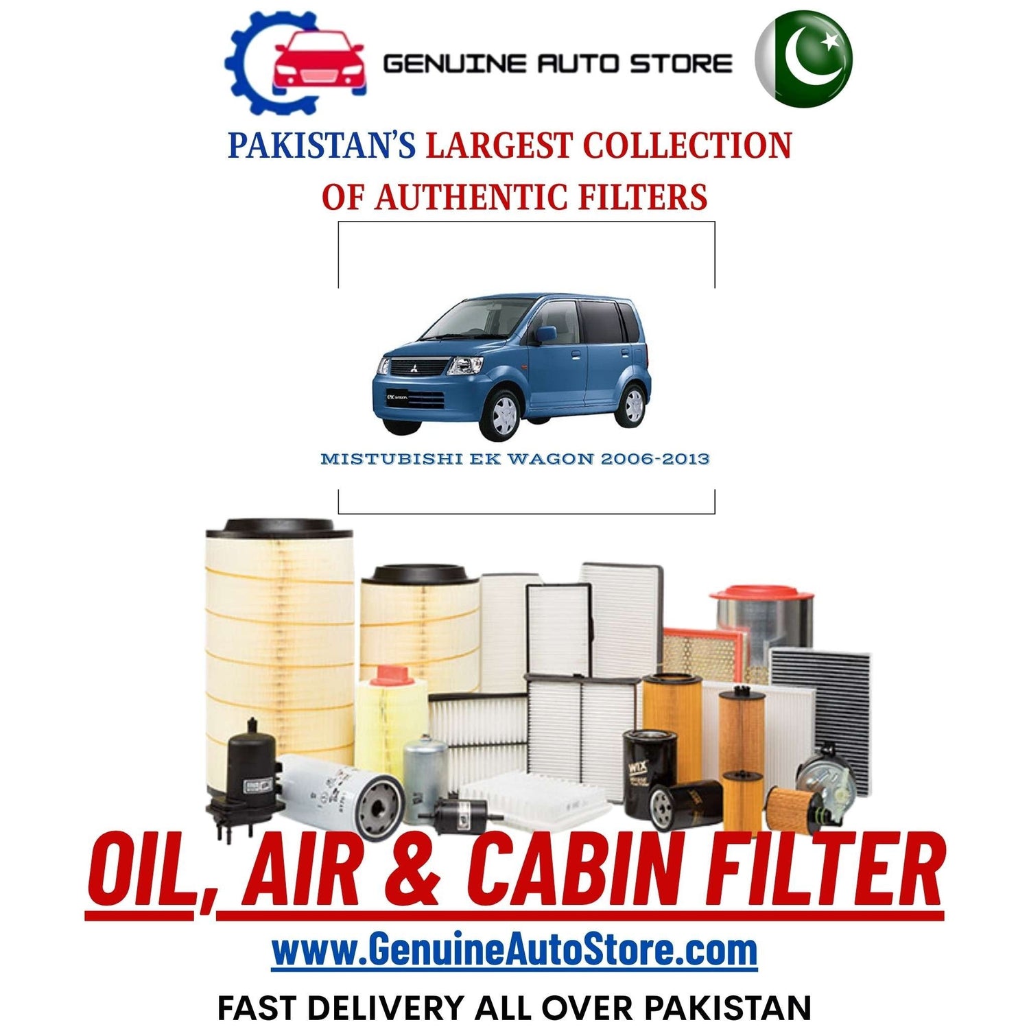 Genuine MISTUBISHI EK WAGON 2006–2013 Filters in Pakistan – Genuine Auto Store