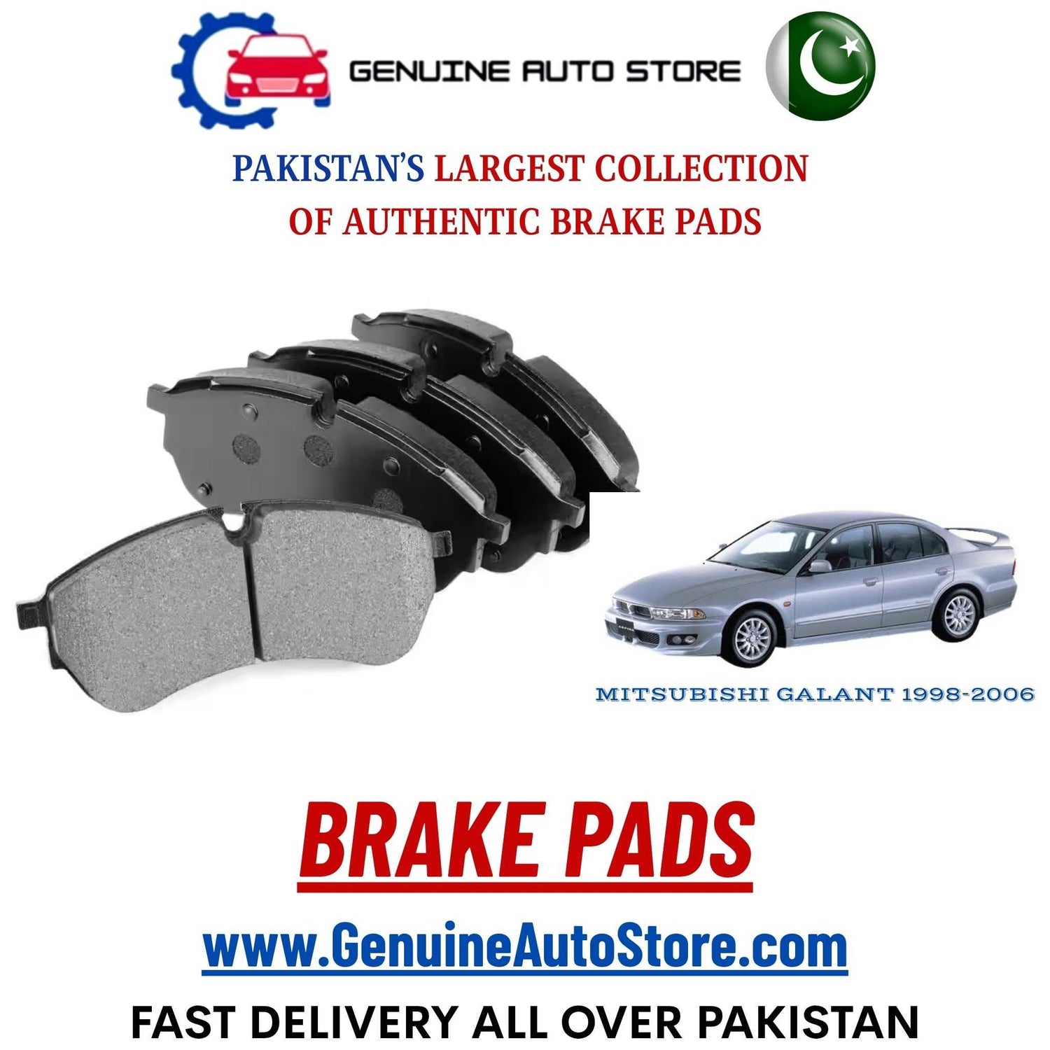 Genuine MITSUBISHI GALANT 1998–2006 Brake Pads in Pakistan – Genuine Auto Store